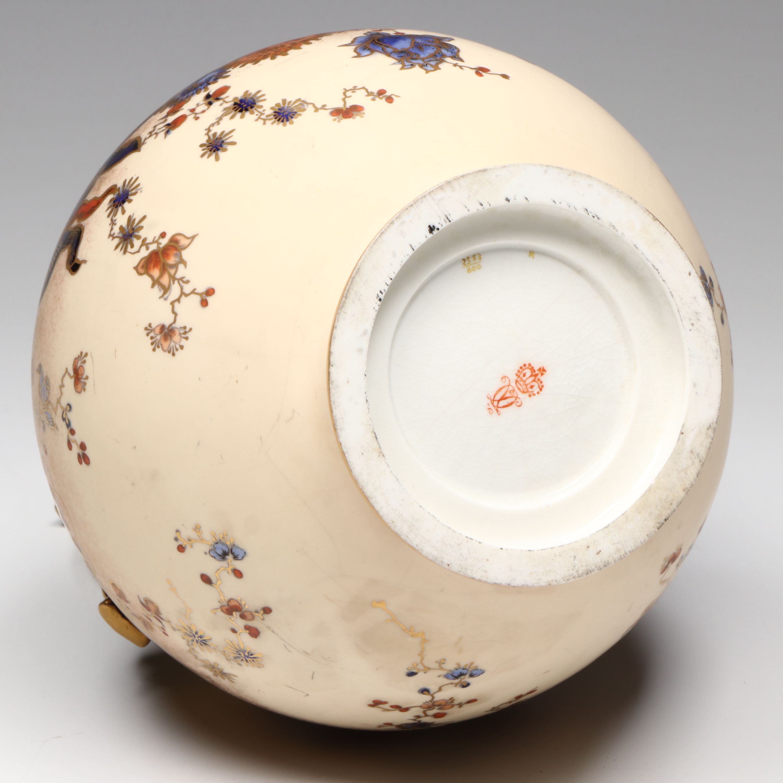 Royal Crown Derby Floral Gold Gilt Bone China Vase, 1889