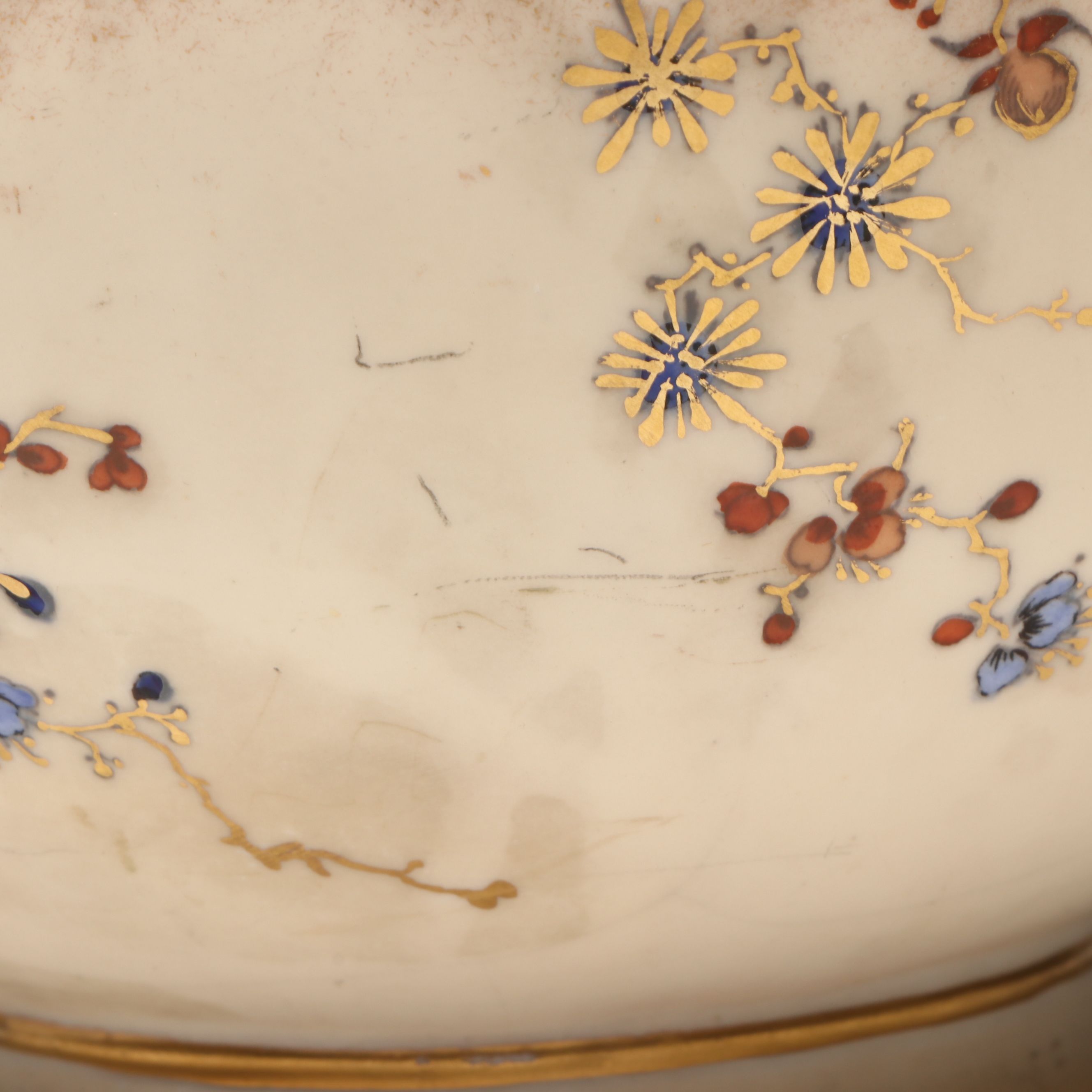 Royal Crown Derby Floral Gold Gilt Bone China Vase, 1889