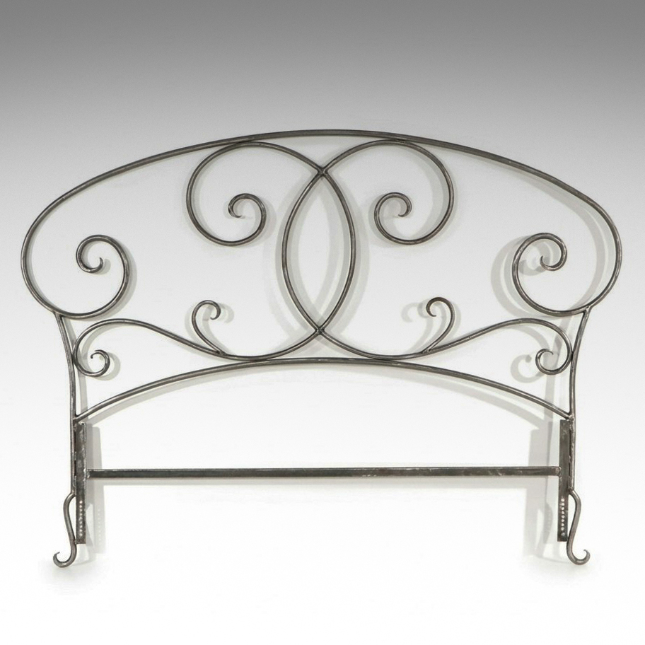 Contemporary Wrought Iron Scrollwork Full Size Headboard
