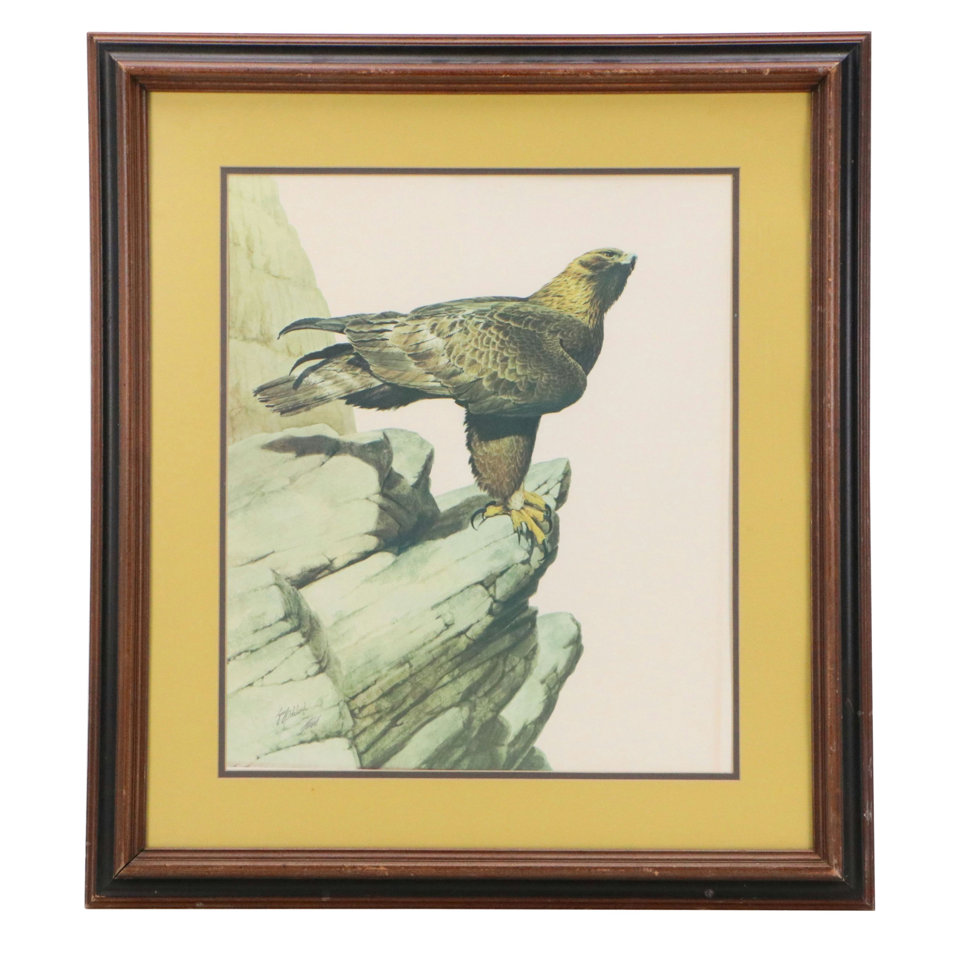 Guy Coheleach Offset Lithograph "Golden Eagle"