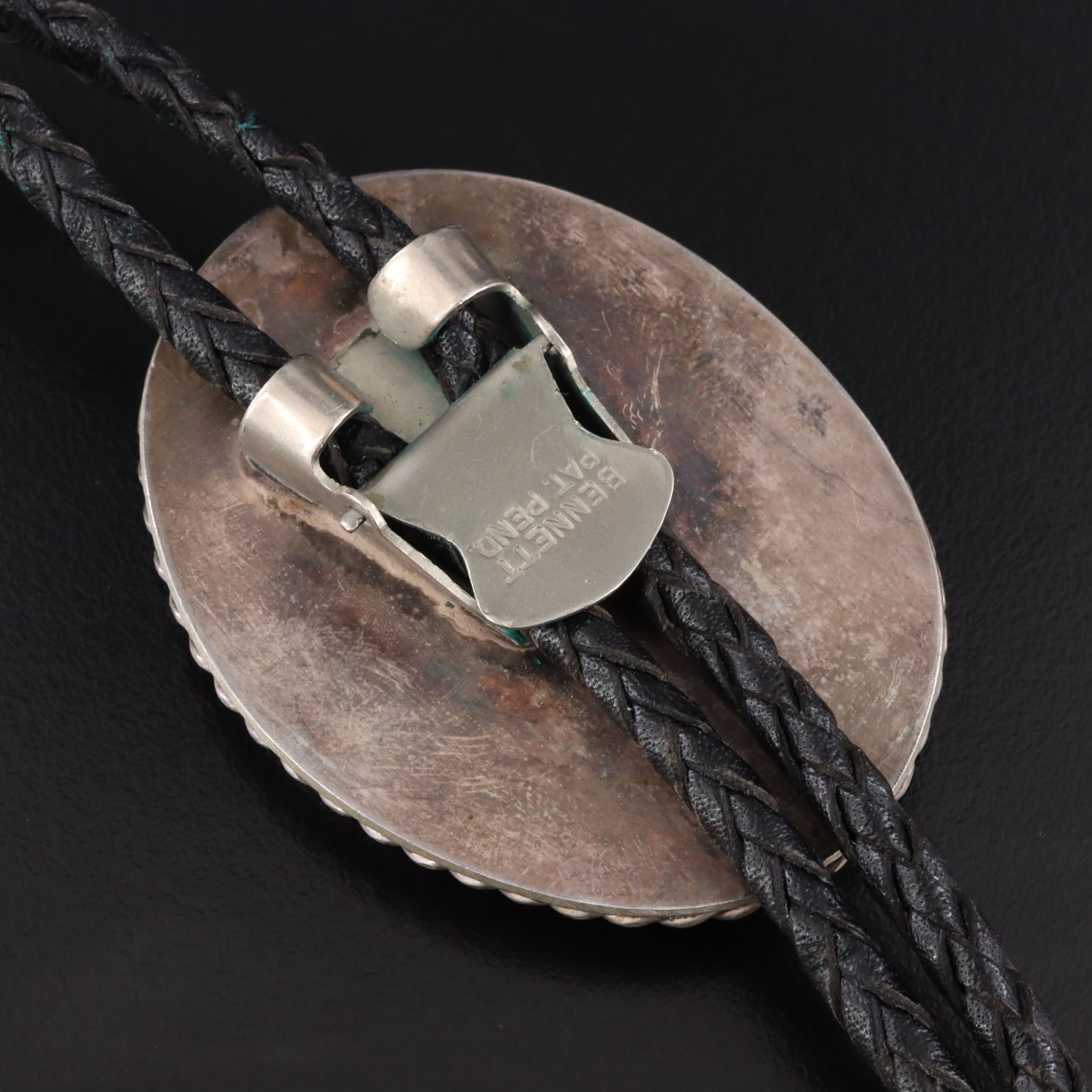 Sterling and 900 Silver Mahogany Obsidian Bolo
