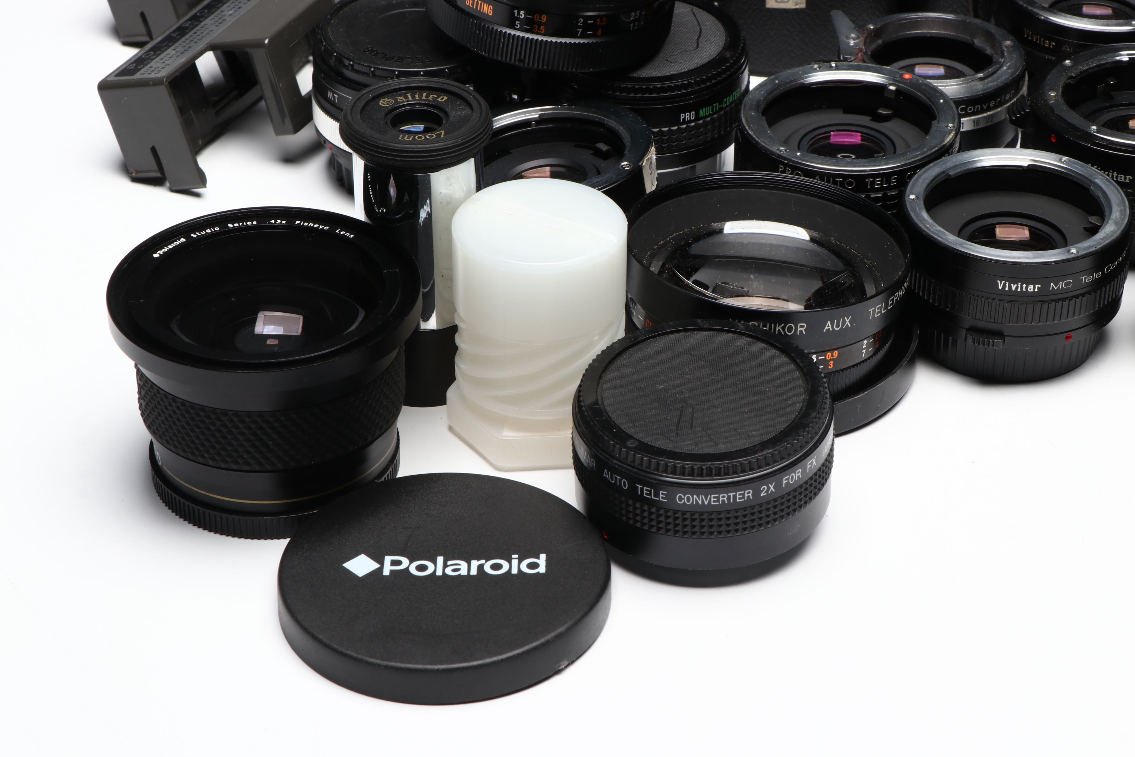 Minolta, Vivitar, Polaroid and More Camera Lenses, Late  20th/Early 21st C.