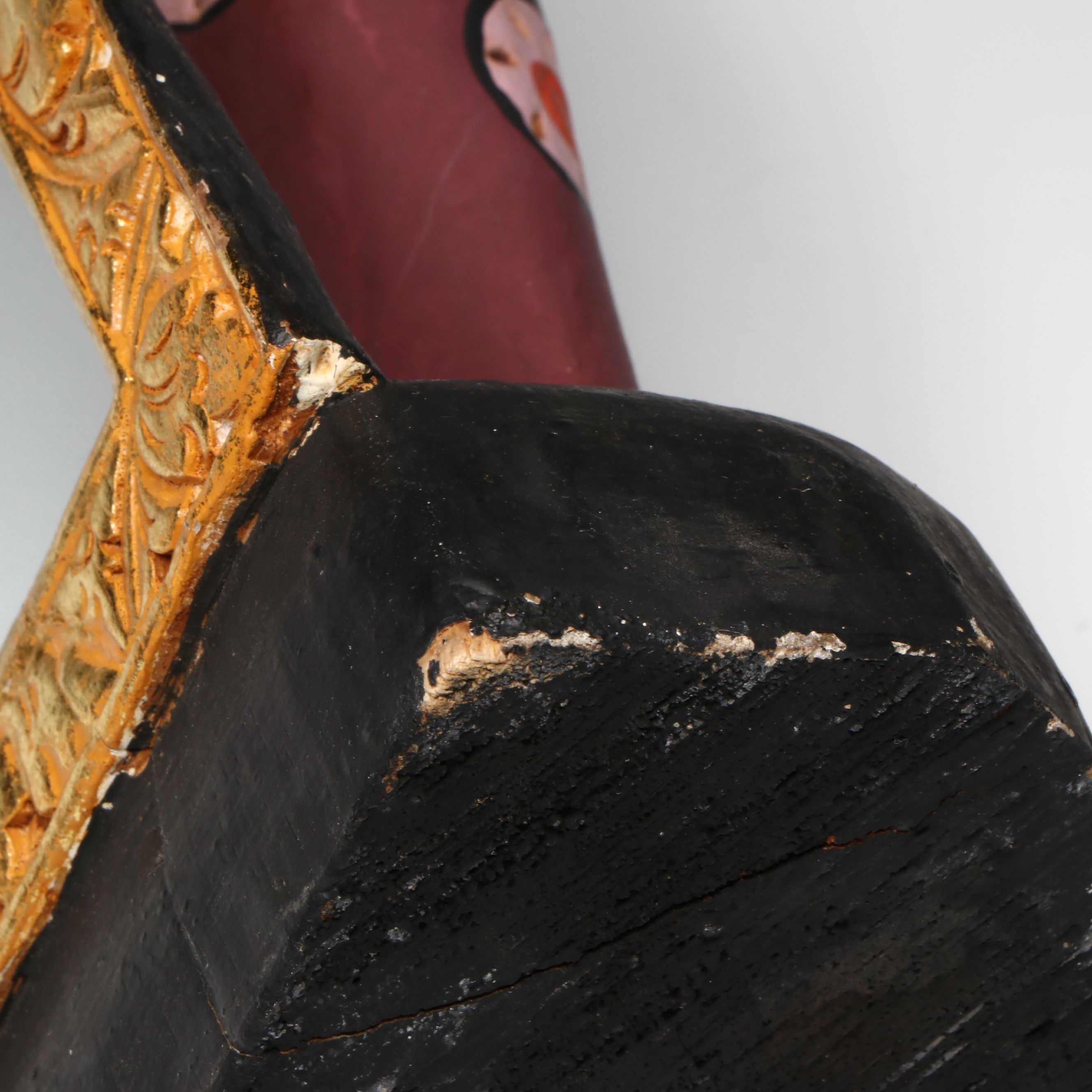 Italian Grolla Wooden Friendship Cup With Balinese Hand-Crafted Figural Mirror