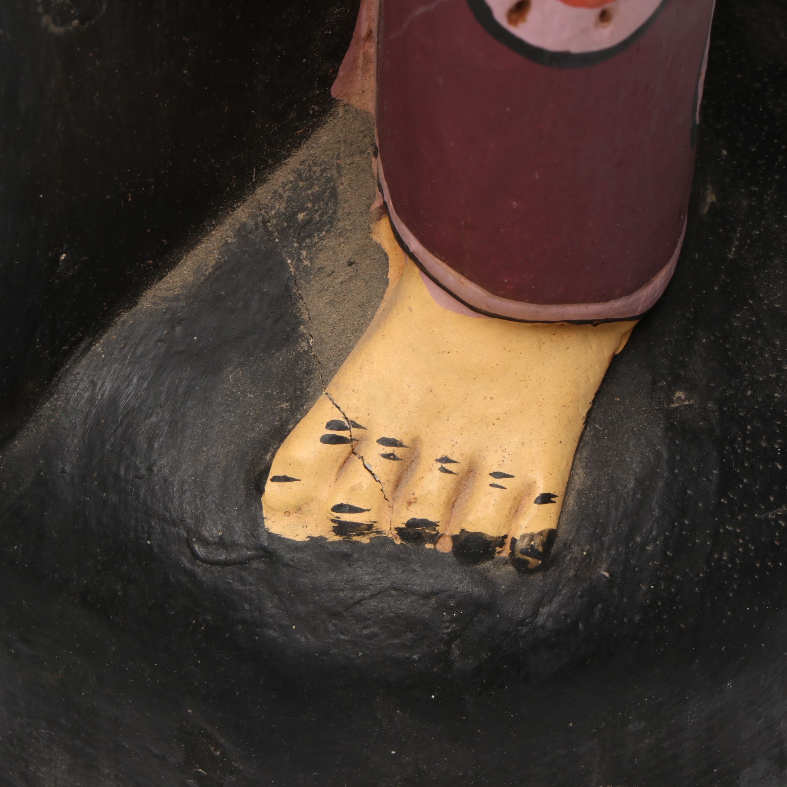 Italian Grolla Wooden Friendship Cup With Balinese Hand-Crafted Figural Mirror