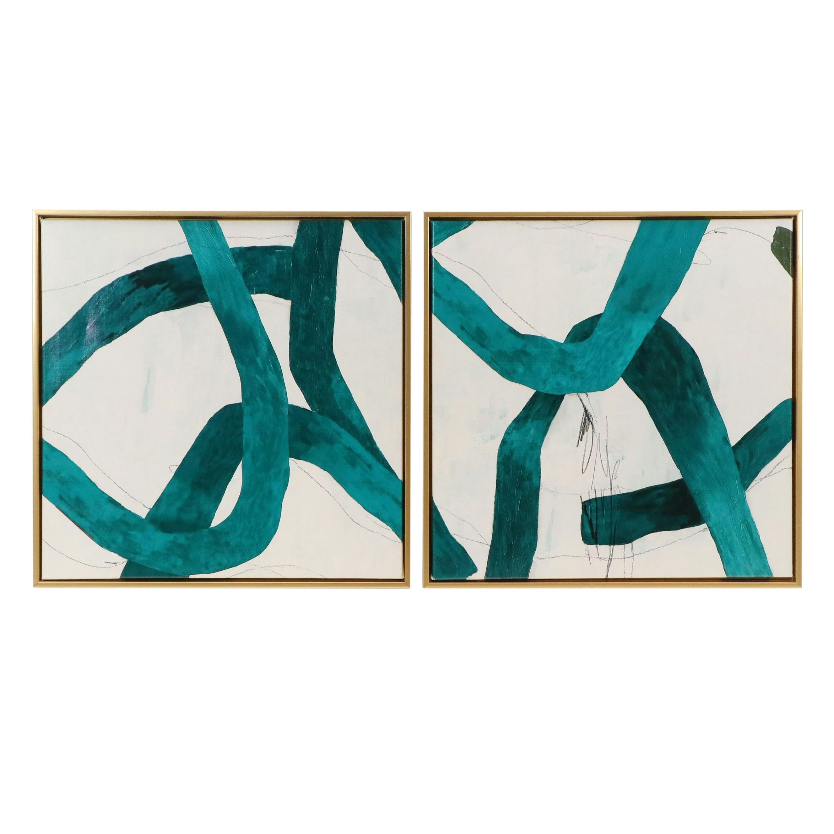 Meandering Lines Giclée Diptych