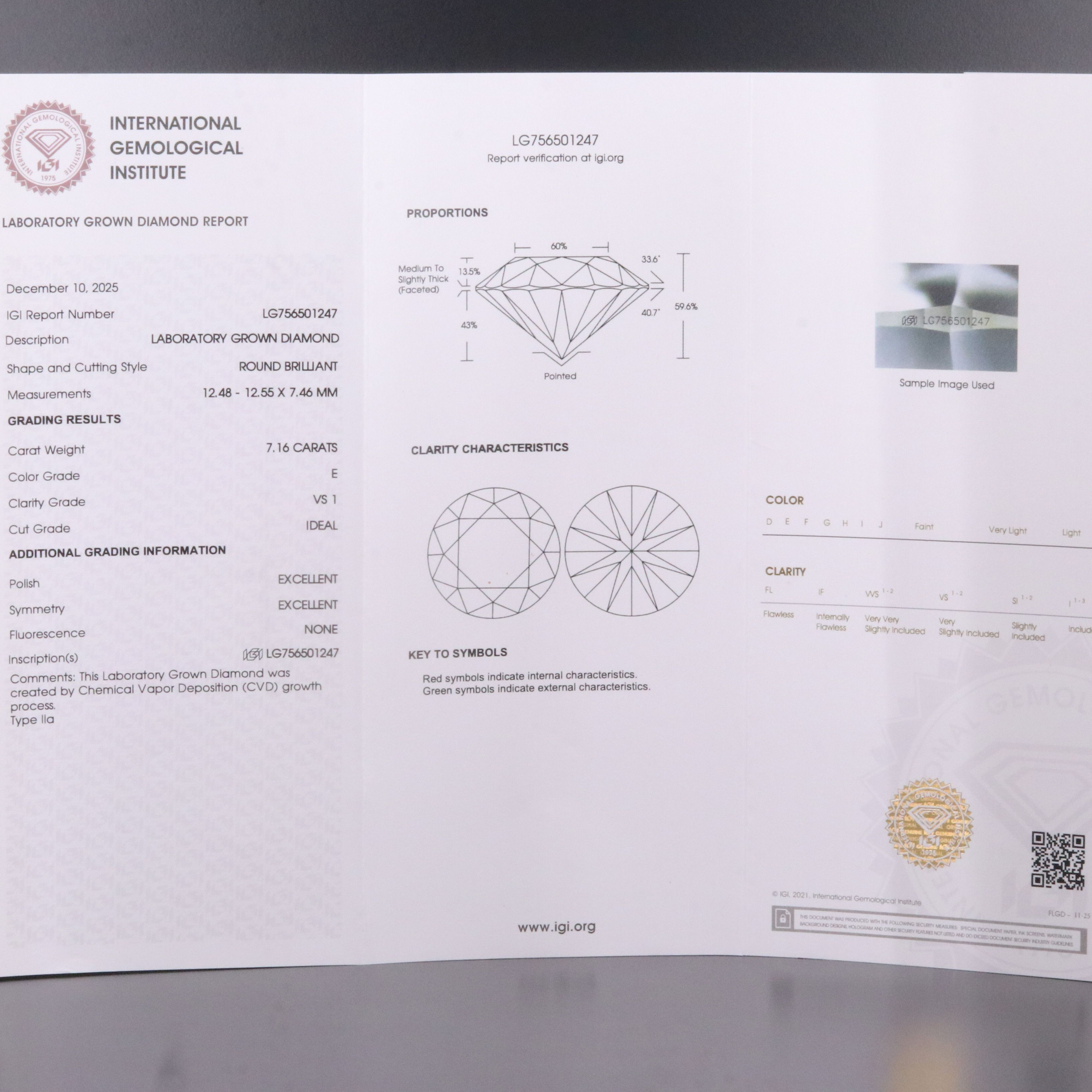 14K 11.31 CTW Lab Grown Diamond Ring Set with IGI Report