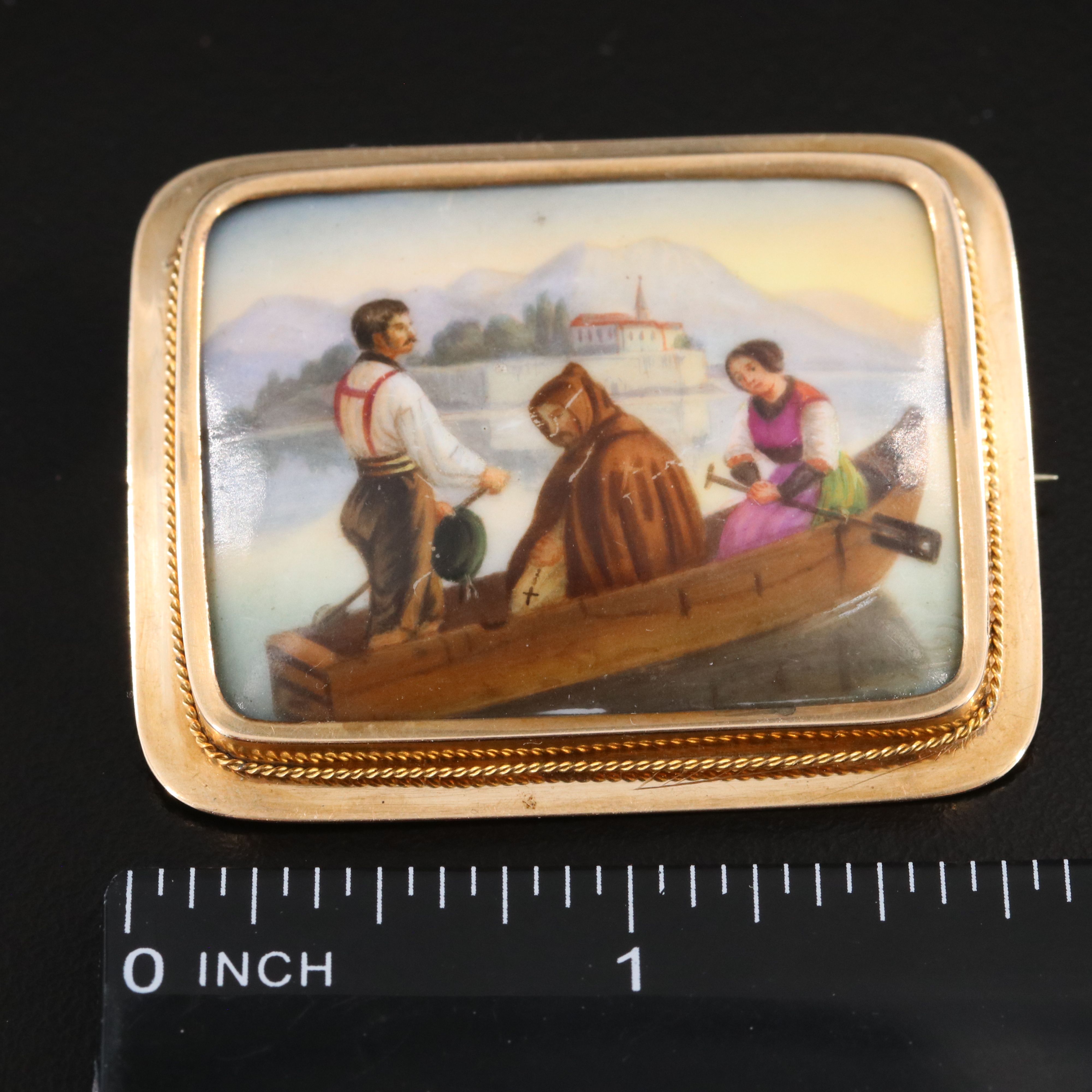 Victorian 10K Portrait Brooch