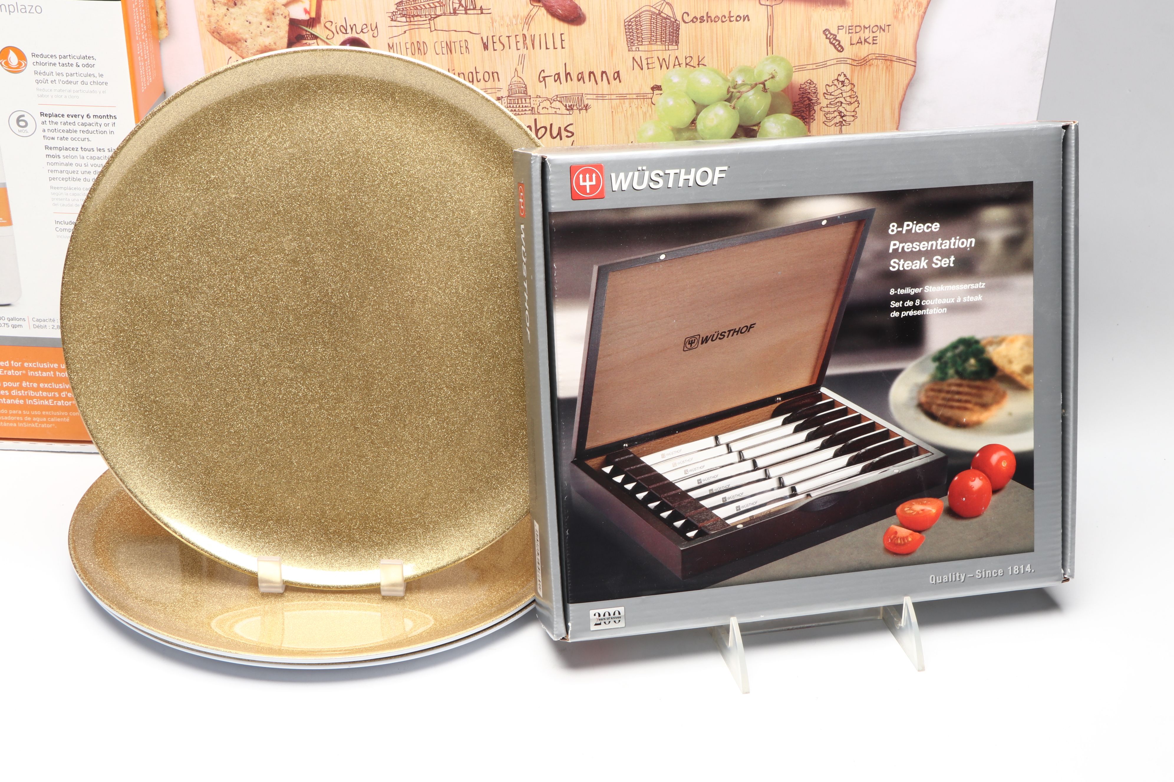 Ohio-Shaped Bamboo Grazing Board with Wüsthof Cutlery, Other Kitchen Tools