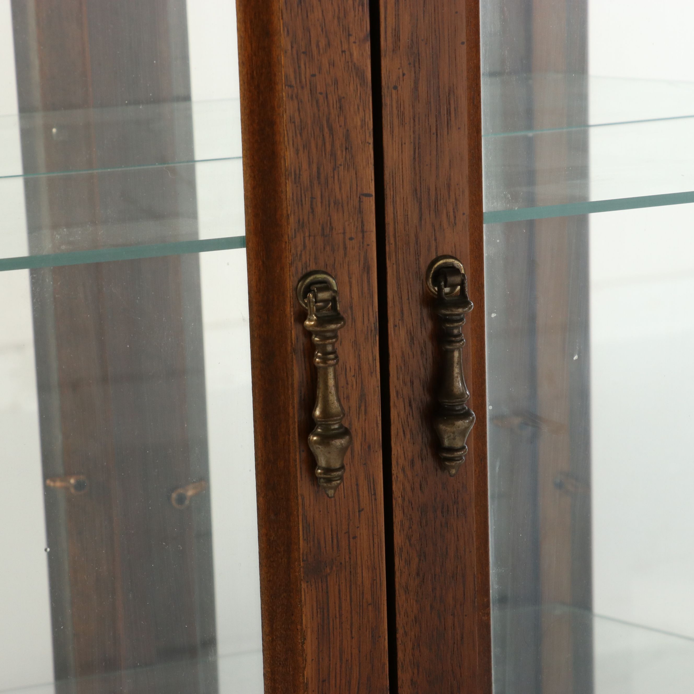 Pair of Traditional Style Illuminated Display Cabinets