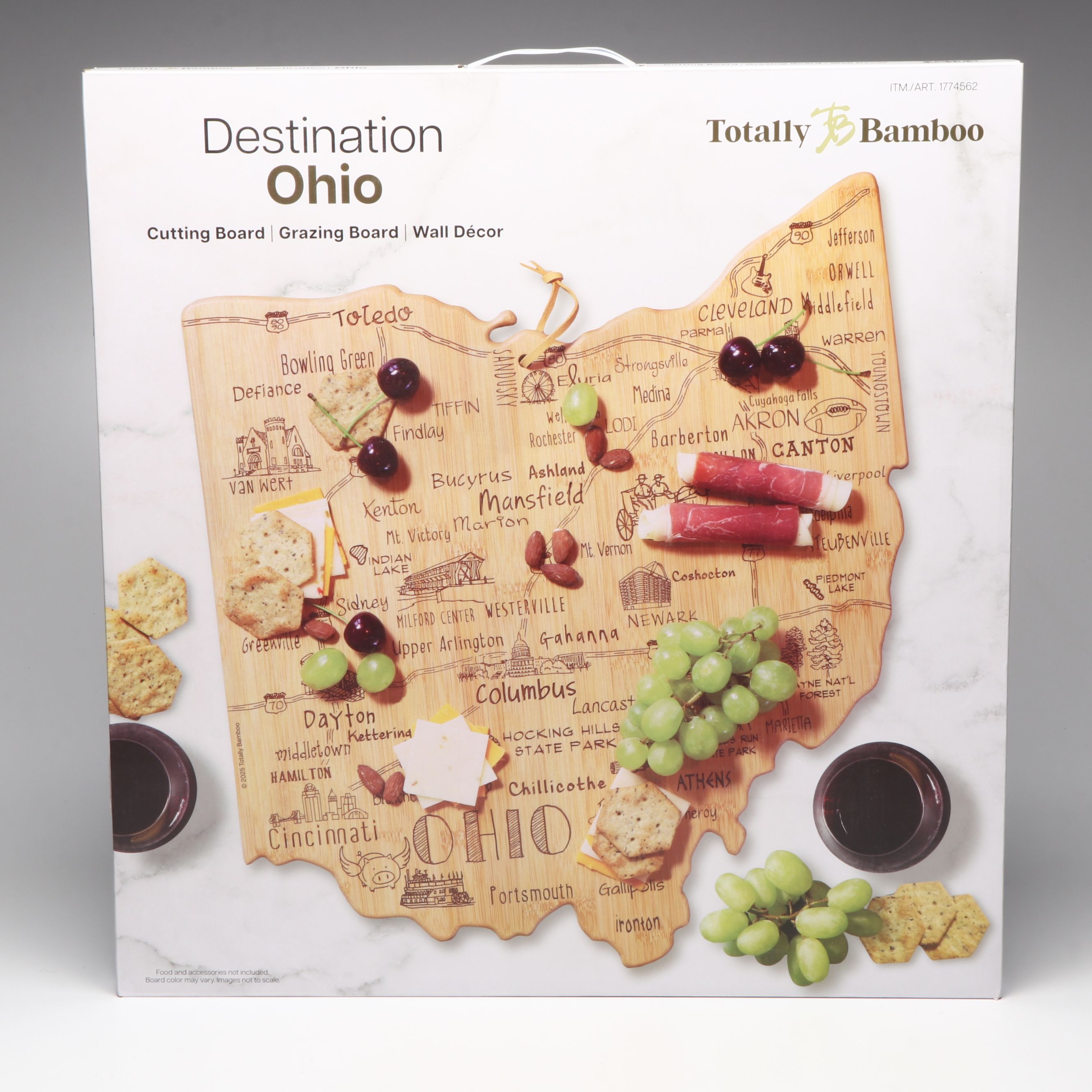 Ohio-Shaped Bamboo Grazing Board with Wüsthof Cutlery, Other Kitchen Tools