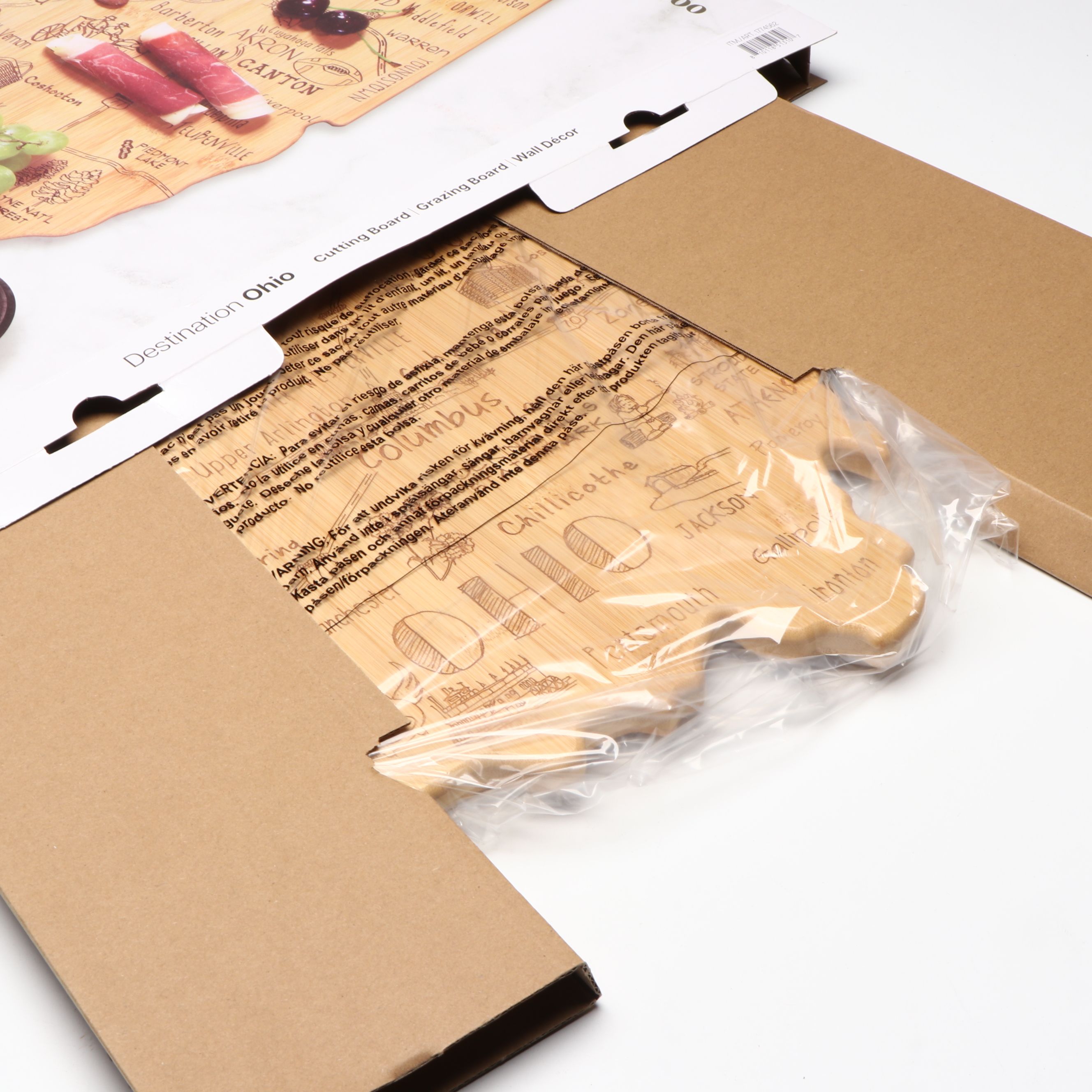 Ohio-Shaped Bamboo Grazing Board with Wüsthof Cutlery, Other Kitchen Tools