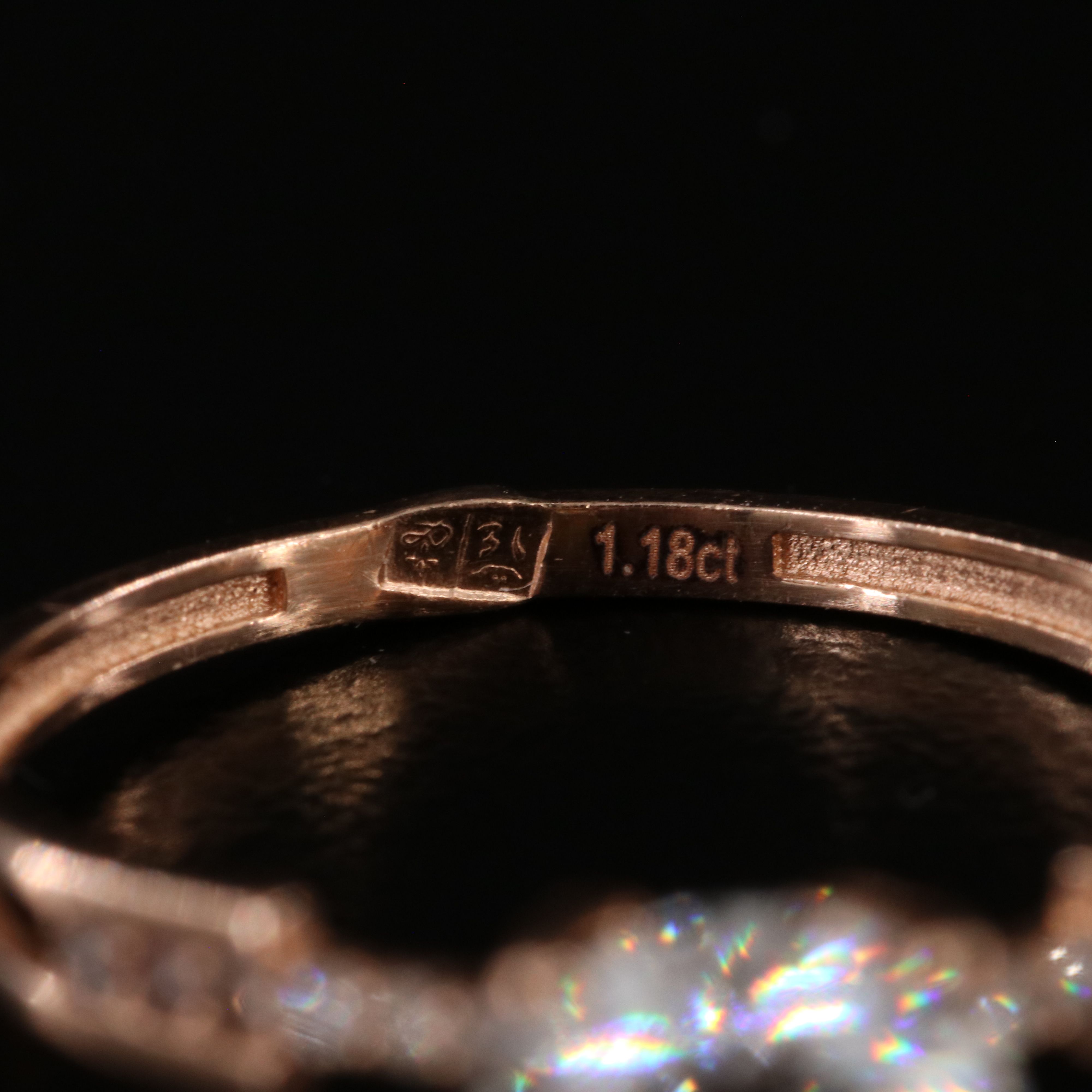 14K Rose Gold 1.30 CTW Diamond Ring with Lab Grown Center