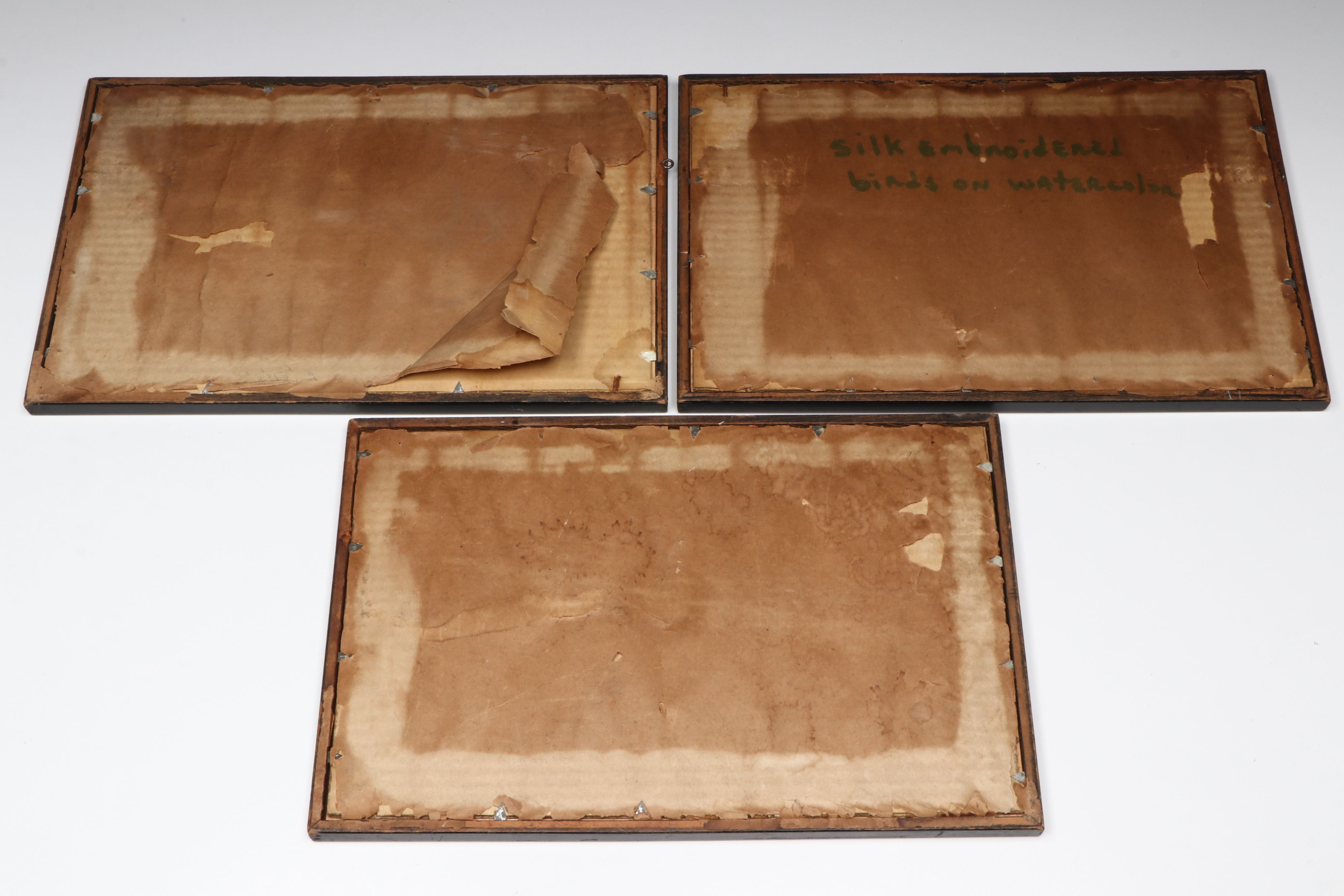 Chinese Feather Craft Collages of Birds