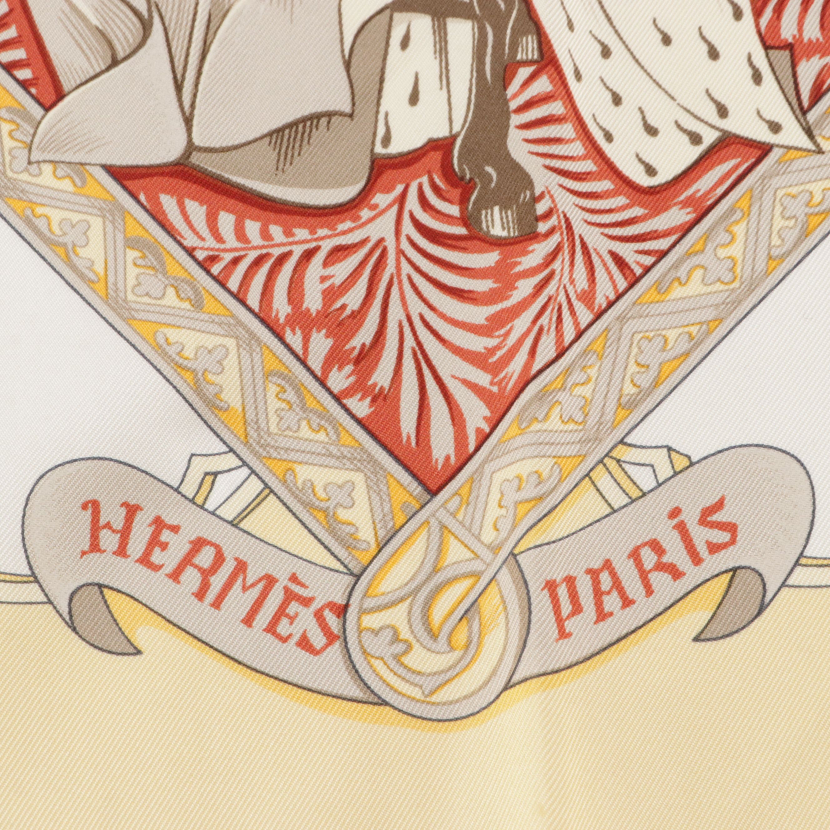 Hermès "La Vie à Cheval" Scarf 90 in Silk Twill