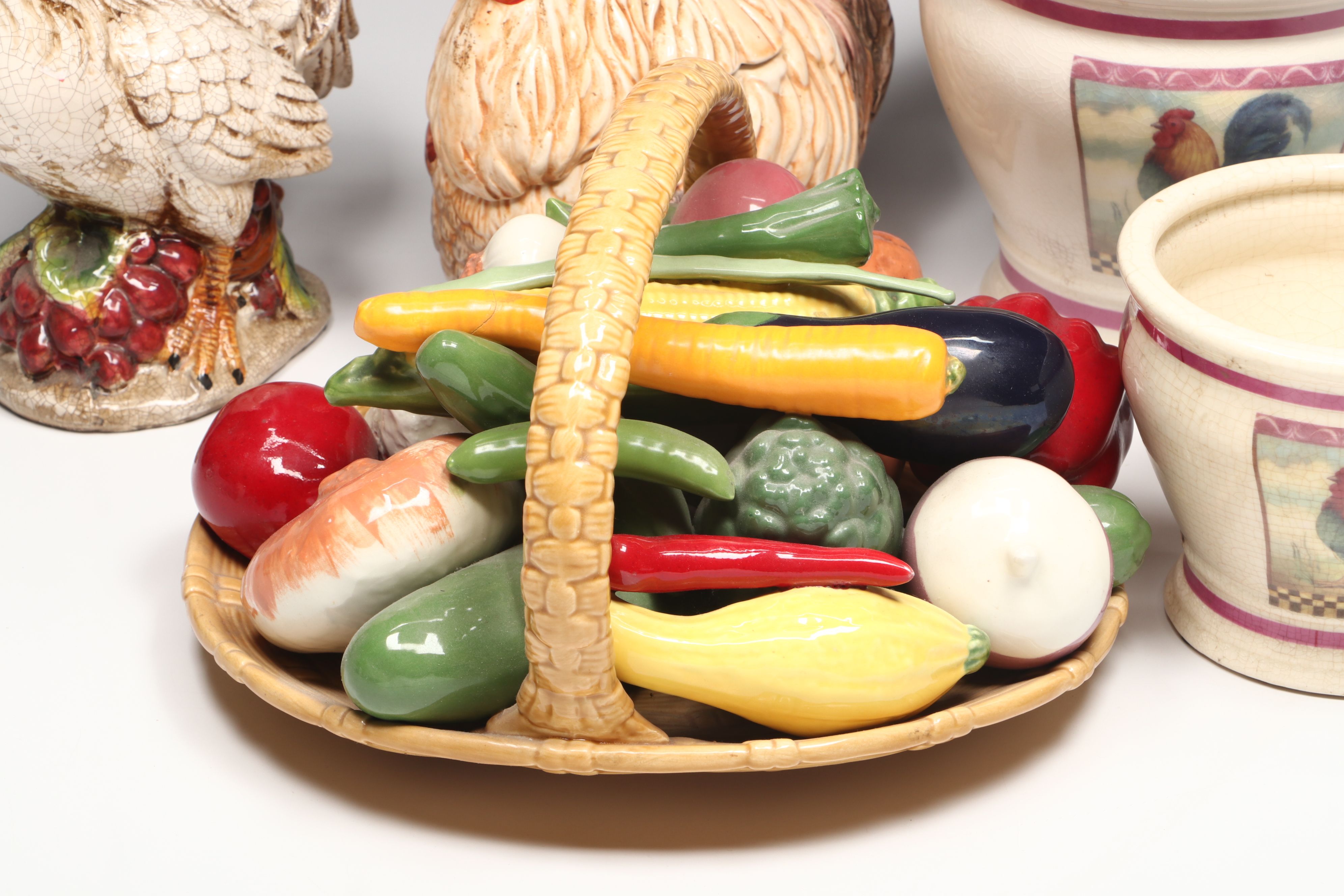 AMC-NY Cookie Jar, Ceramic Vegetable Basket and More Farmhouse Décor