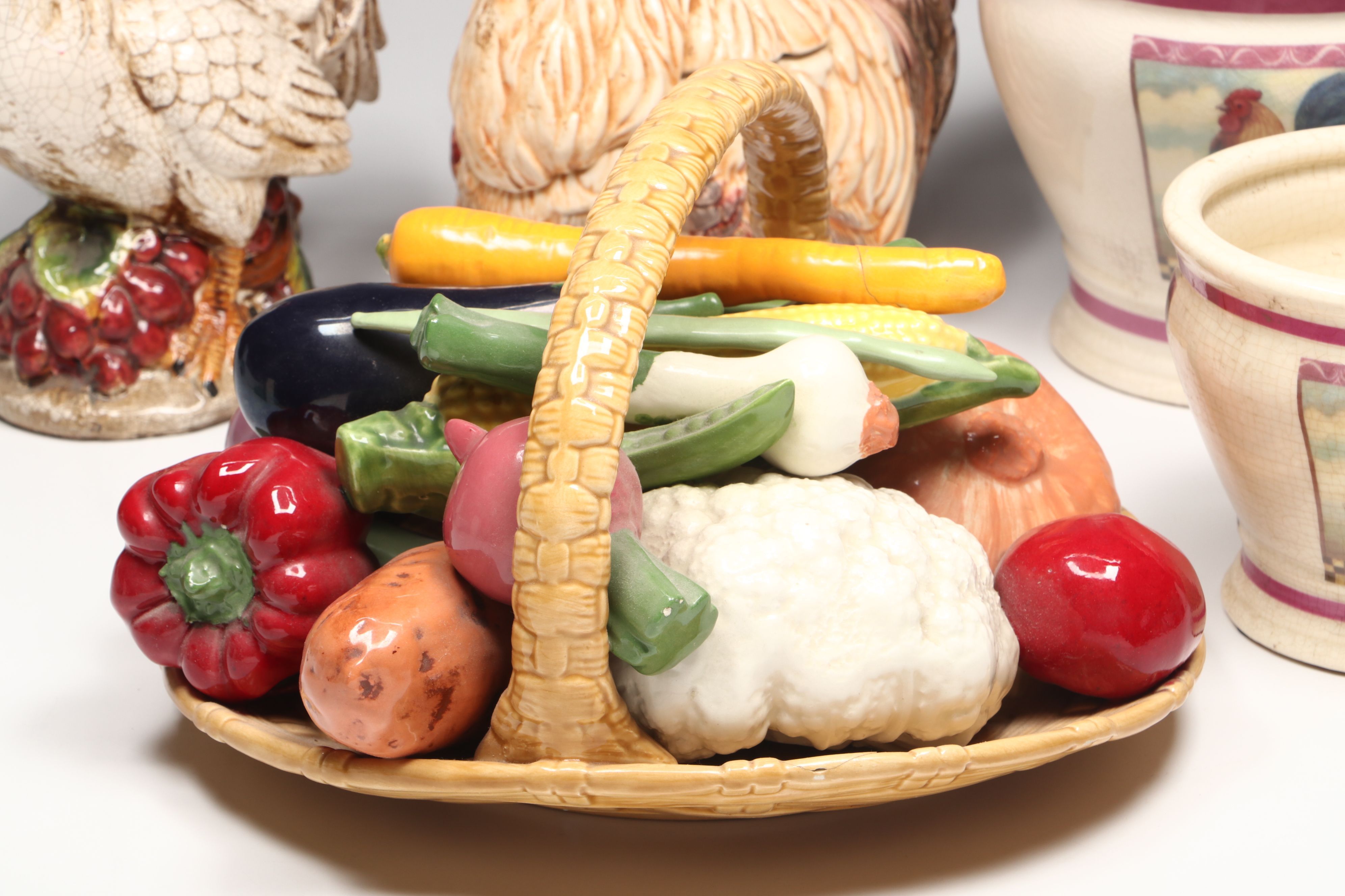 AMC-NY Cookie Jar, Ceramic Vegetable Basket and More Farmhouse Décor