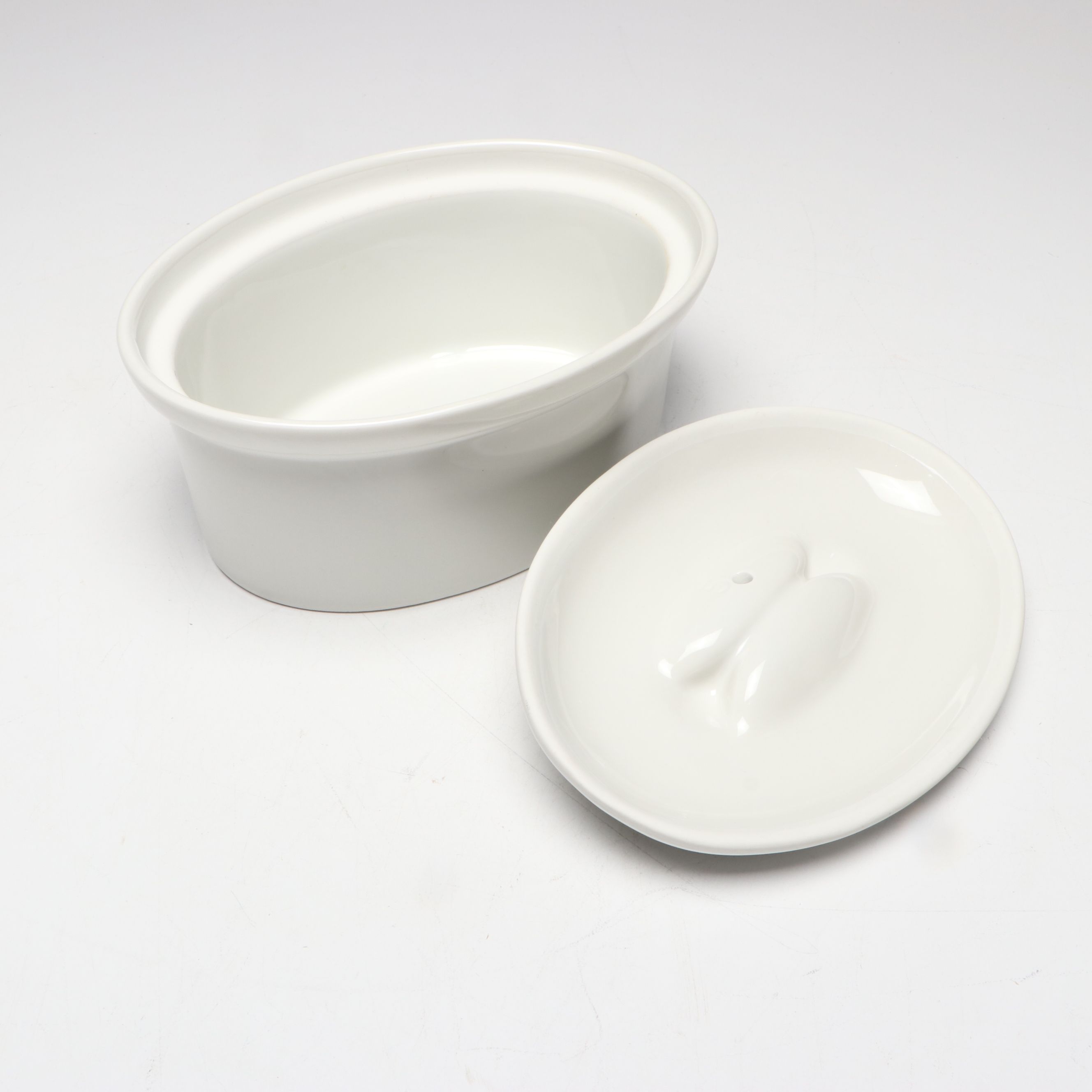 Le Creuset "Cerise" Ceramic Storage Jars with Apilco Porcelain Casserole