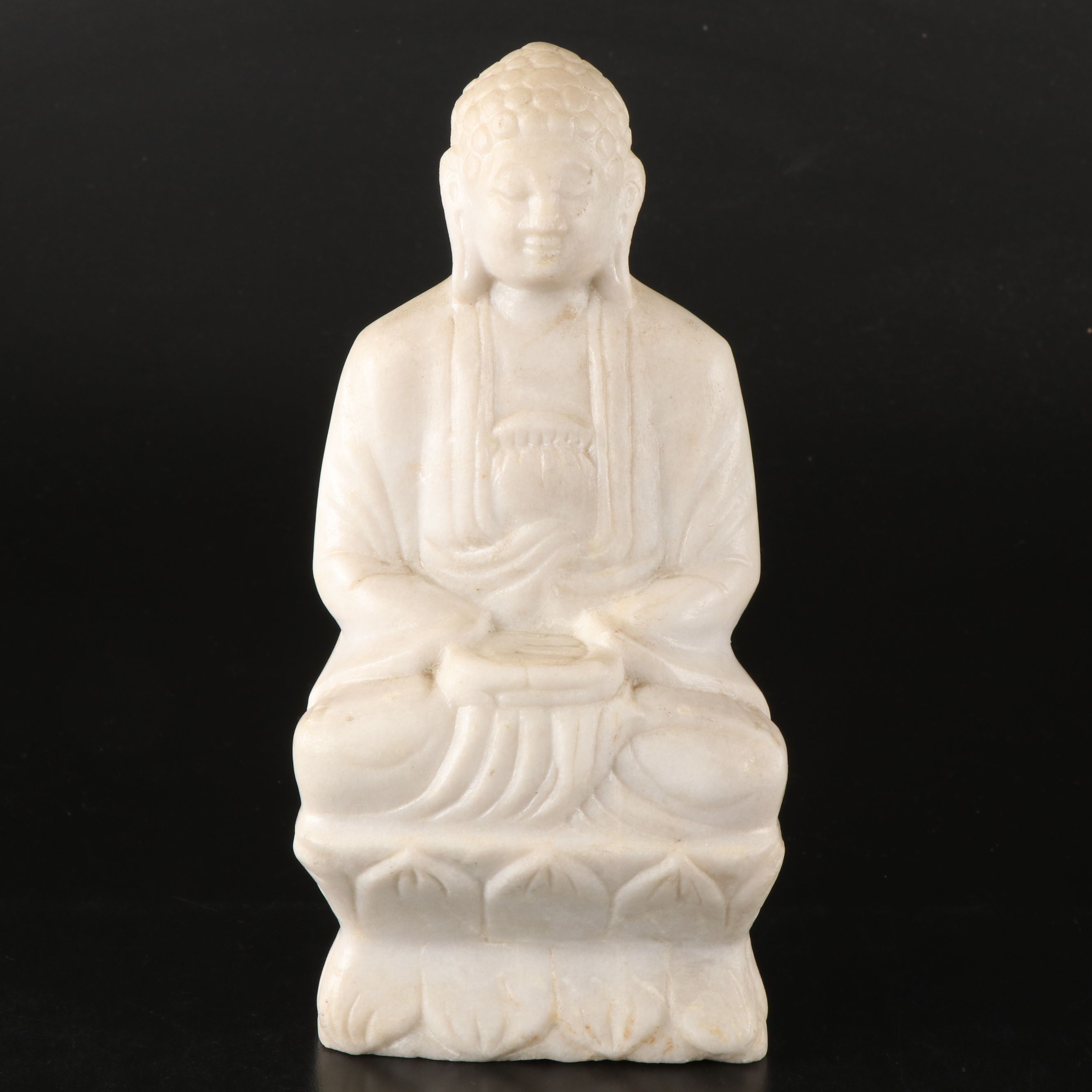 Chinese Hand-Carved Marble Buddha