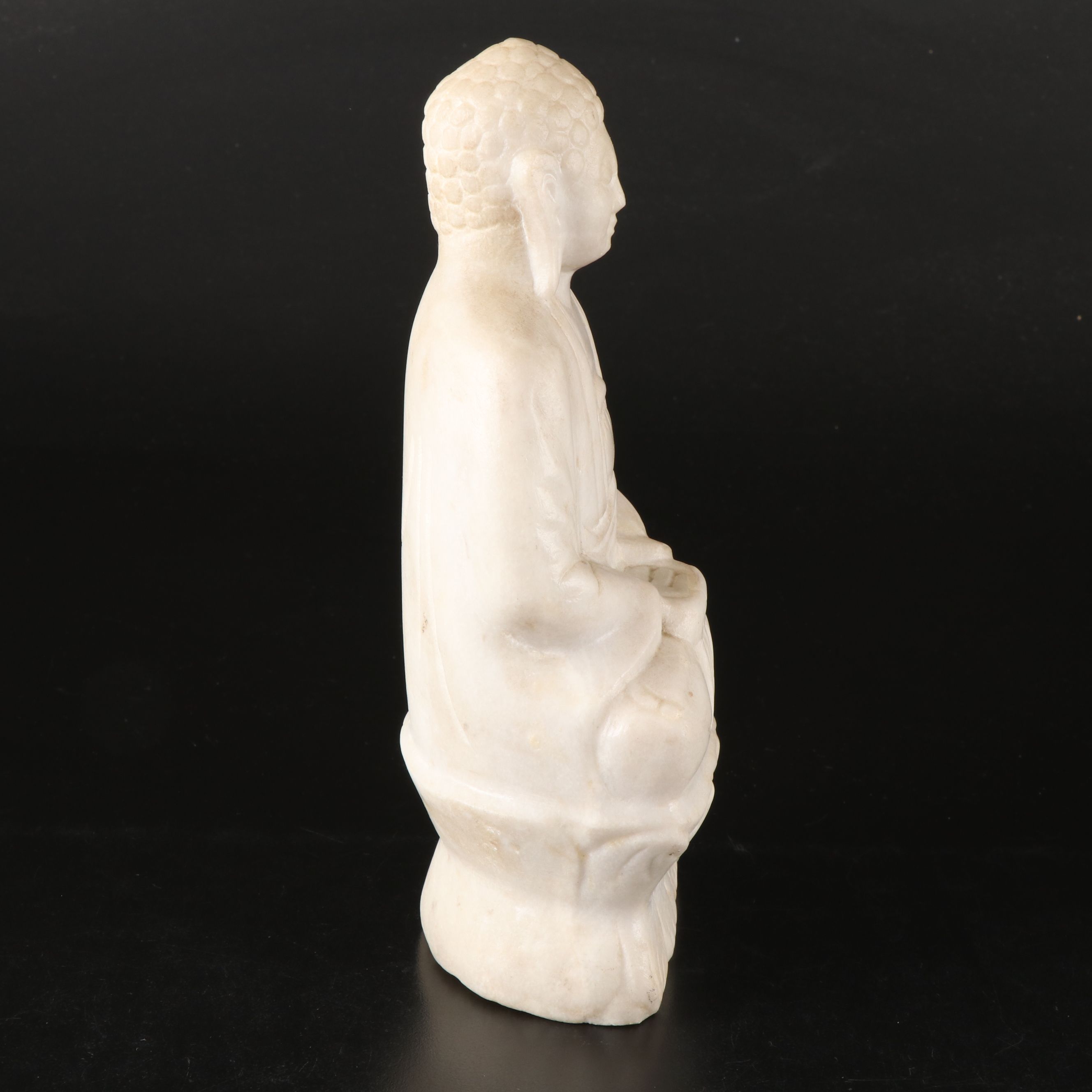 Chinese Hand-Carved Marble Buddha