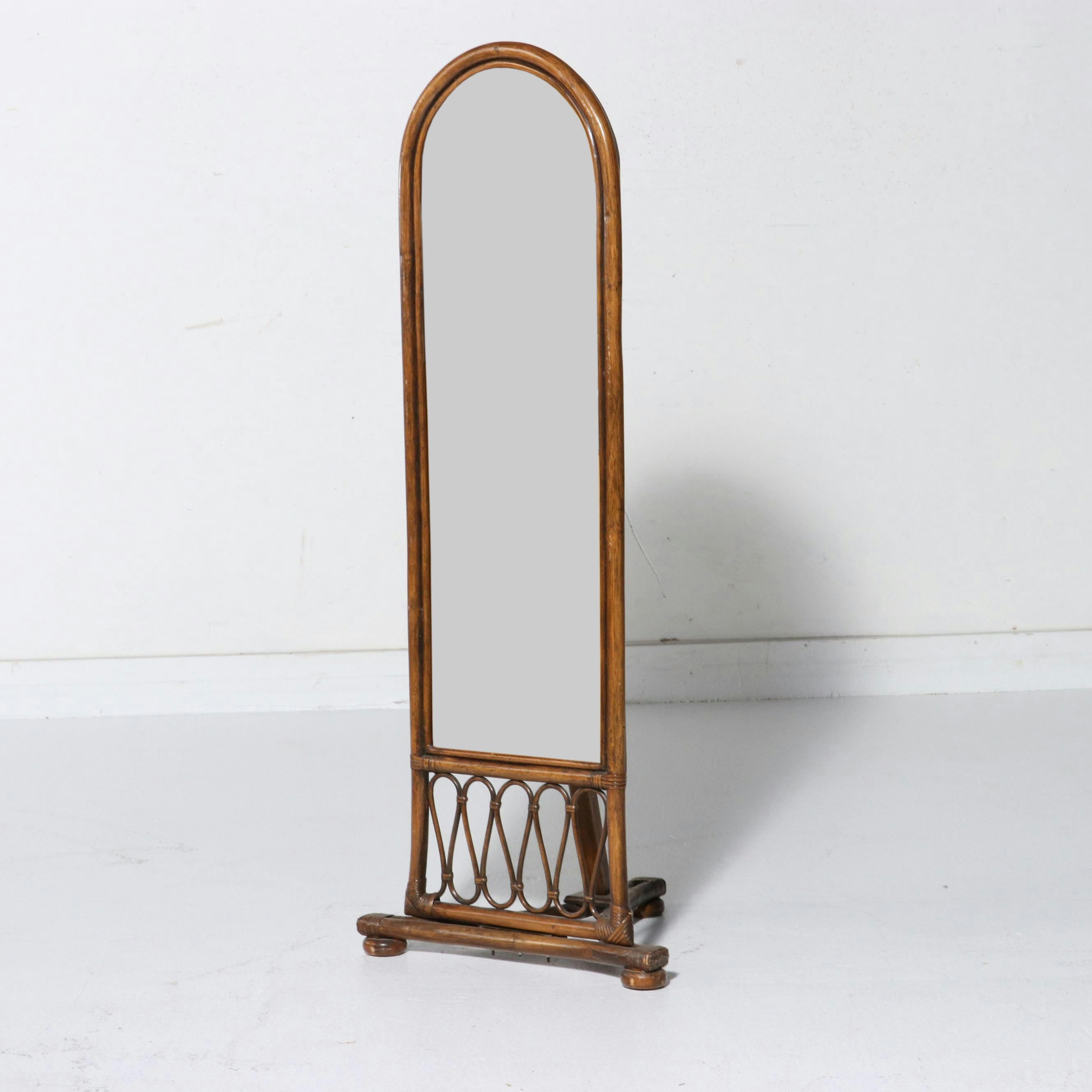 Four-Piece Bamboo and Rattan Living Room Set, Late 20th Century