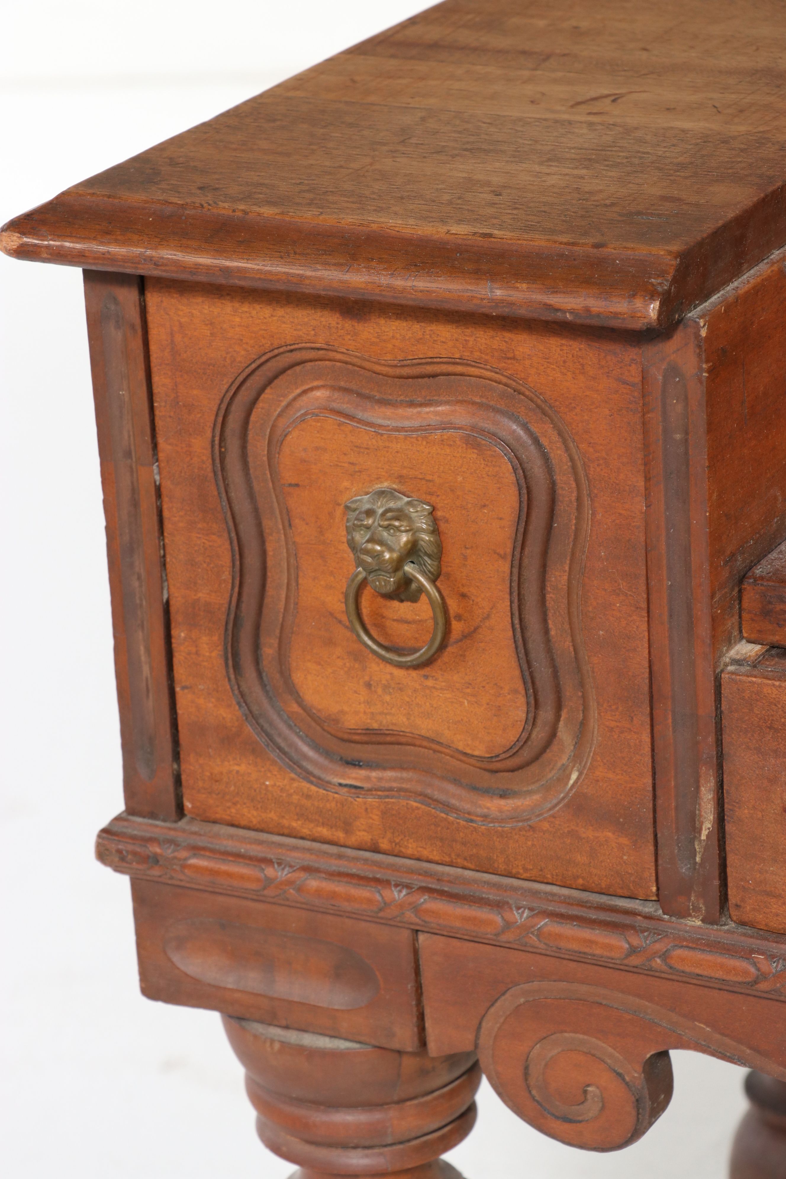 Colonial Revival Style Secretary Desk with Sheraton Style Chair, 20th Century