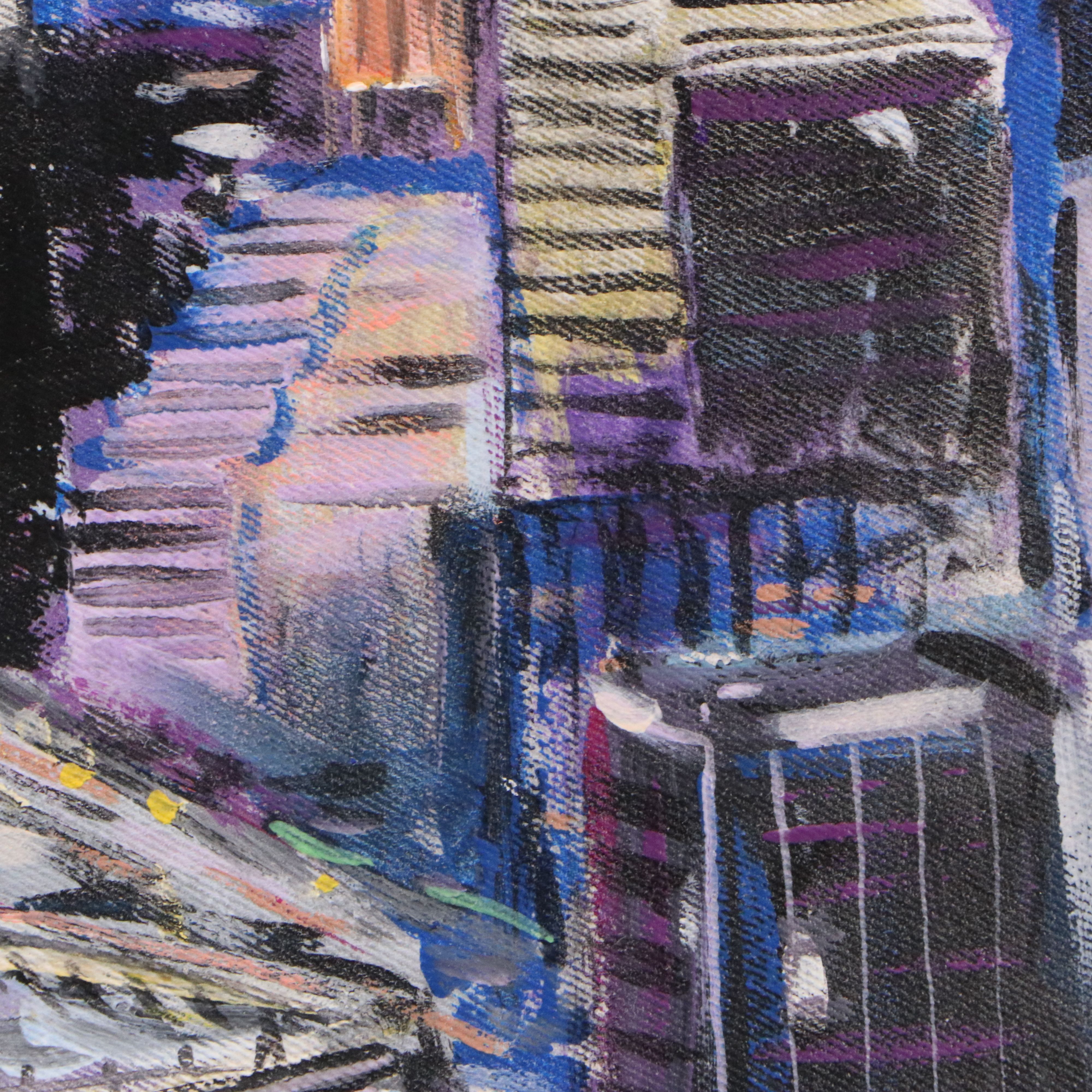 John Wilson Cincinnati Cityscape Acrylic Painting, 2010