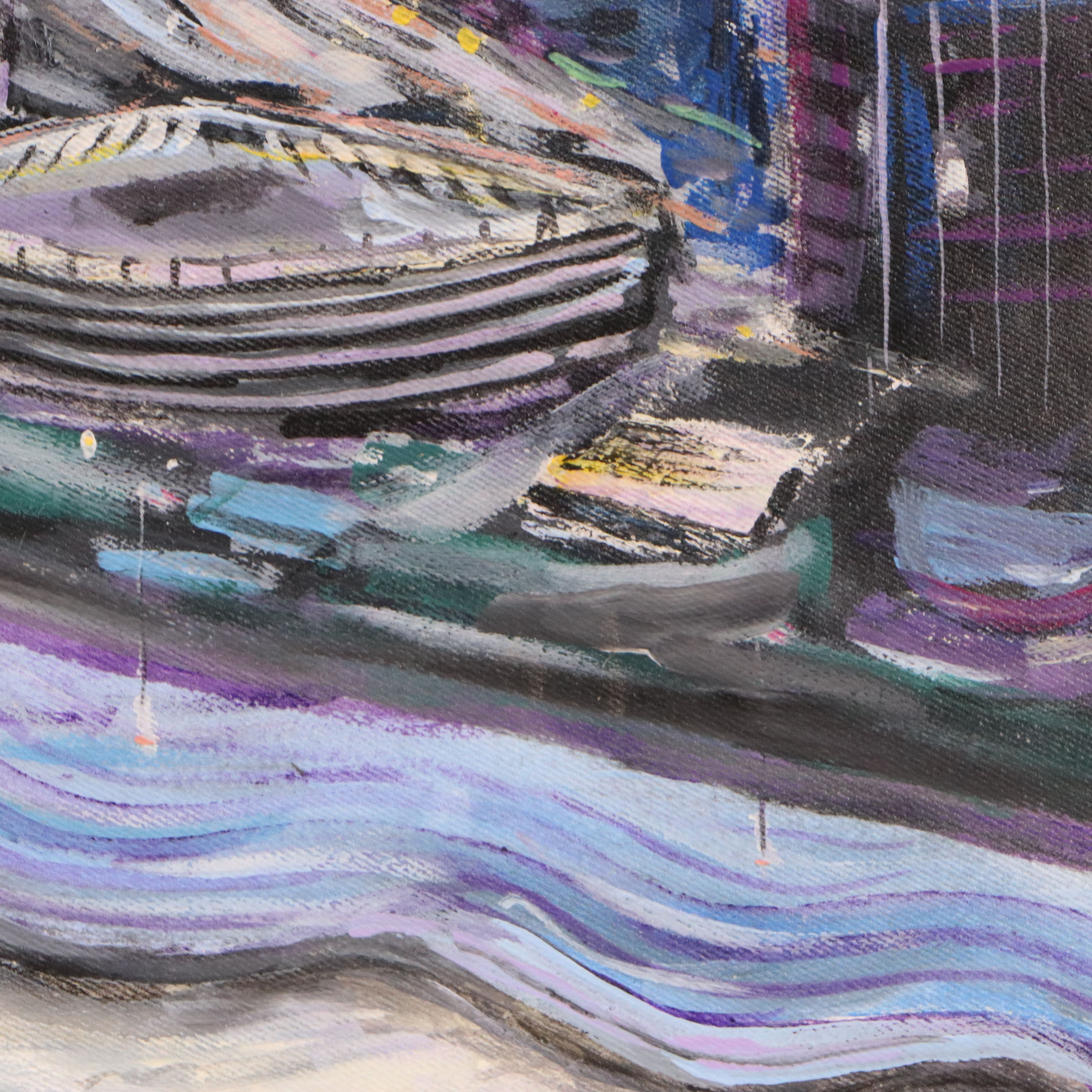 John Wilson Cincinnati Cityscape Acrylic Painting, 2010