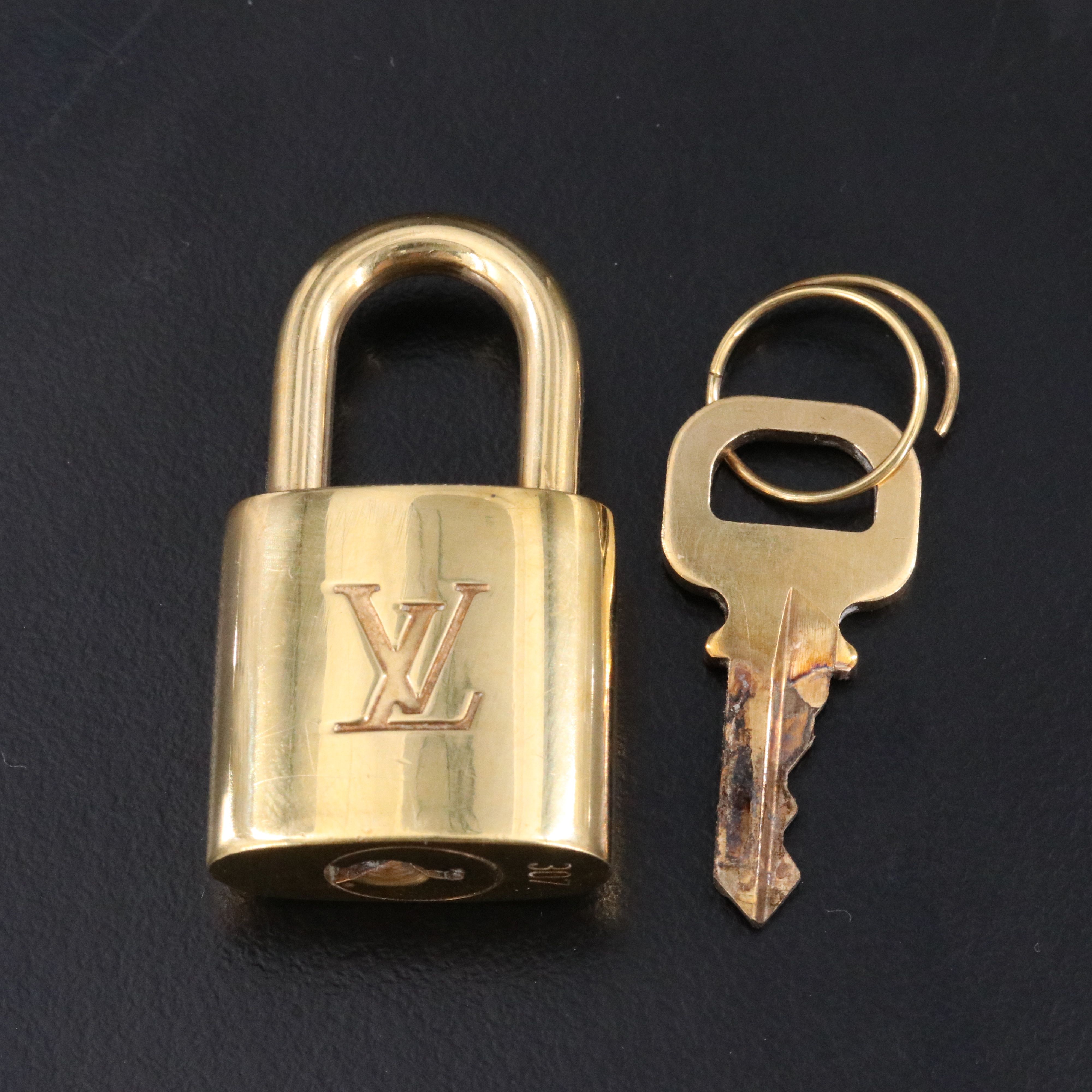 Louis Vuitton Brass Padlock and Key