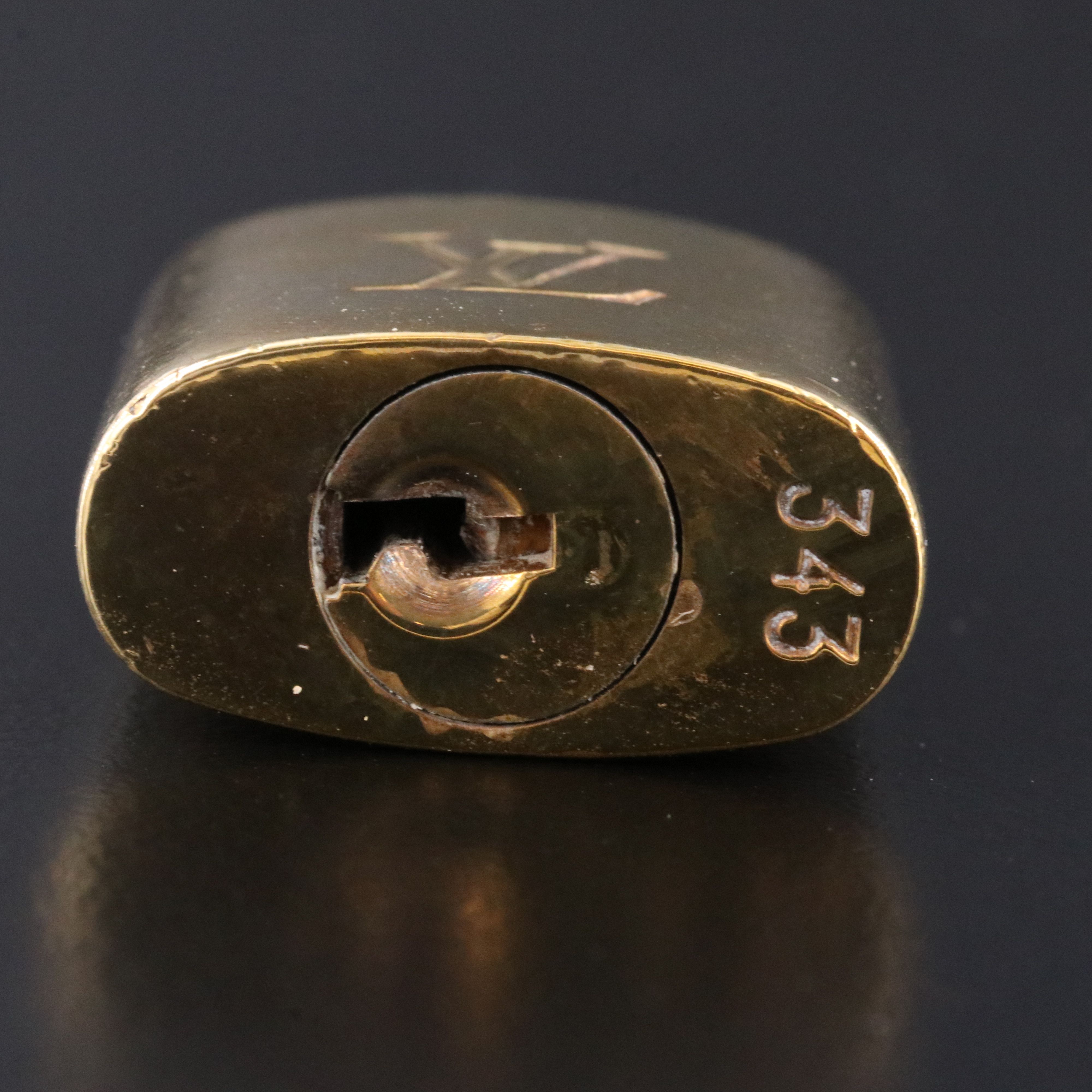 Louis Vuitton Brass Padlock and Key