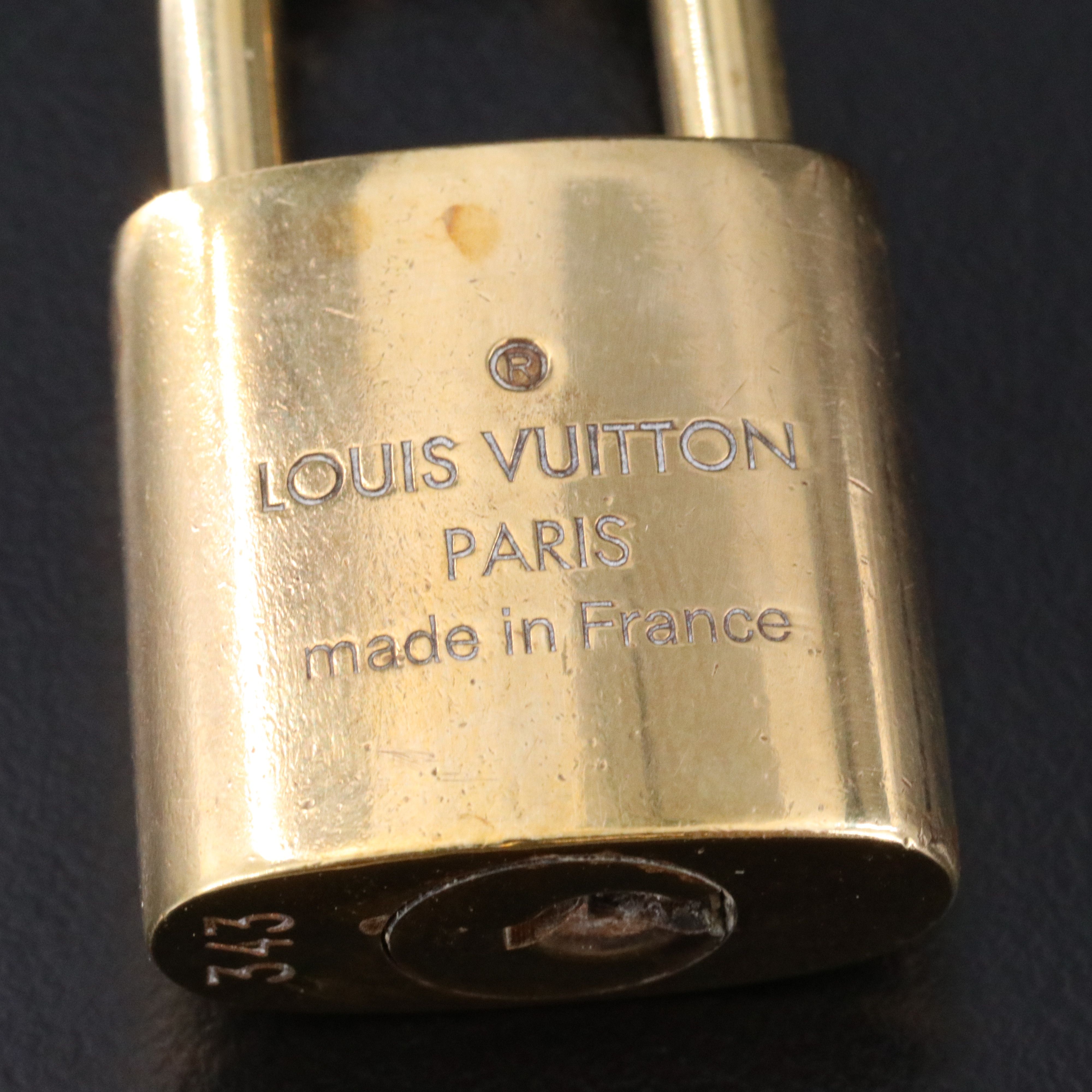 Louis Vuitton Brass Padlock and Key