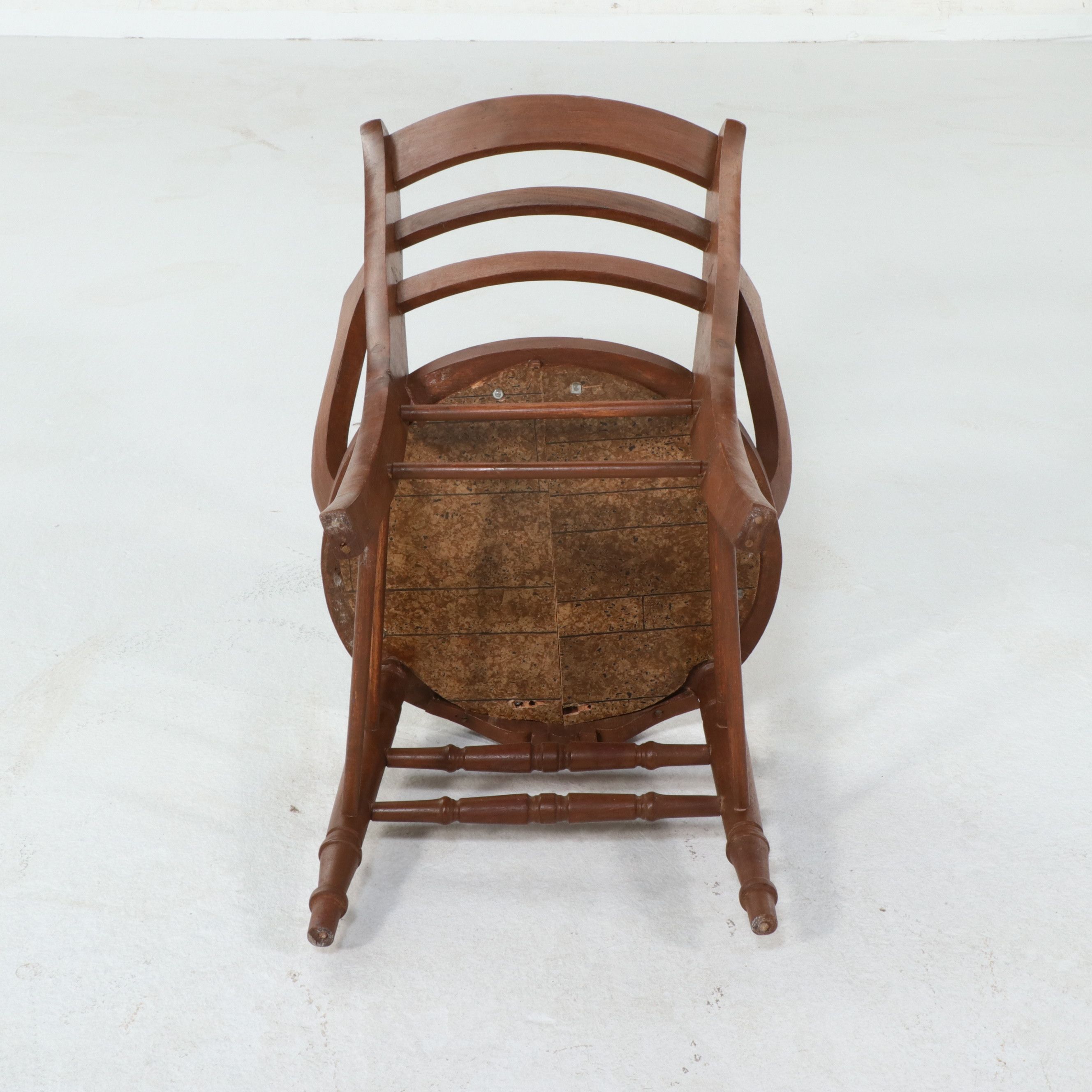 Three Continental Style Ladder-Back Armchairs with Needlepoint Seats, 20th C.