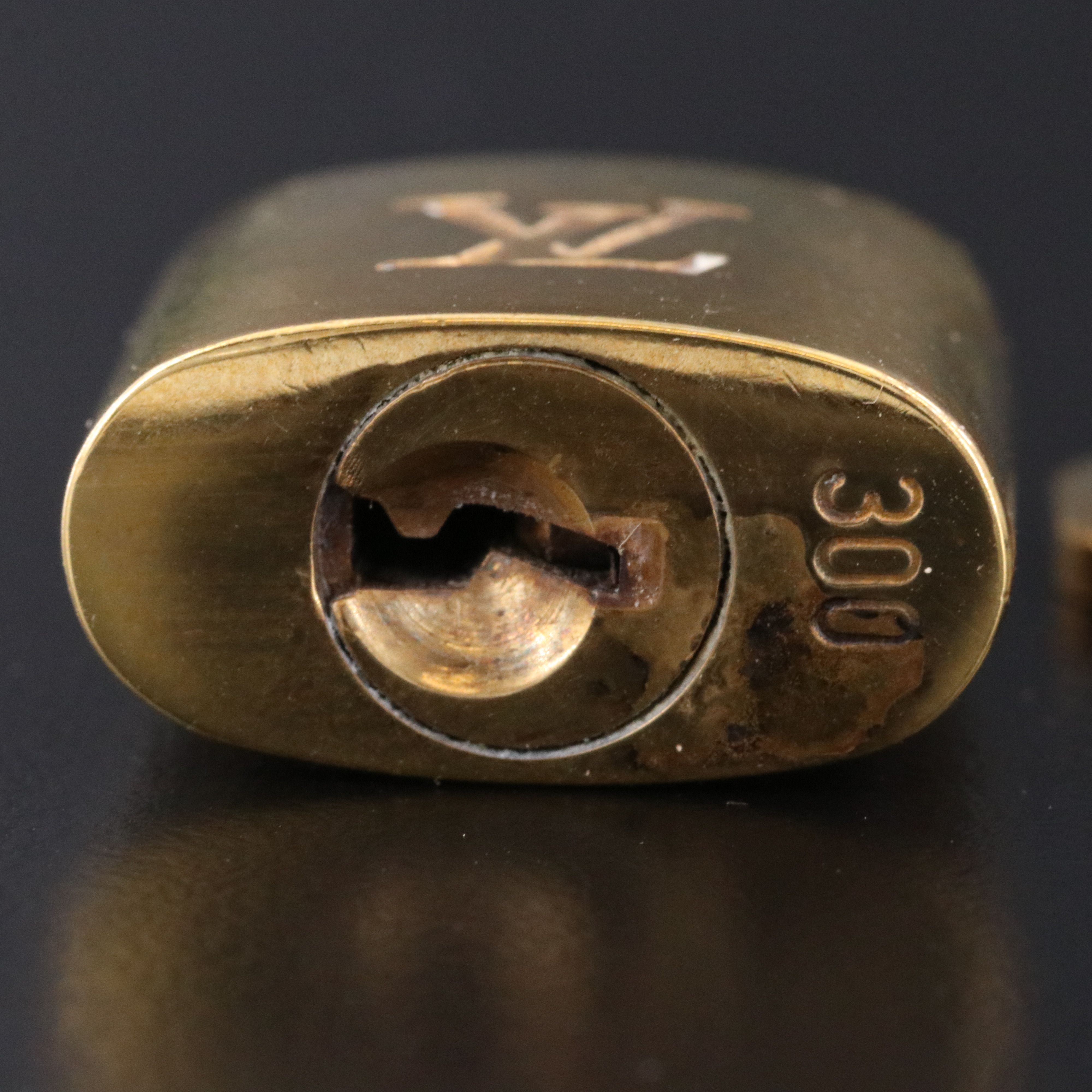 Louis Vuitton Brass Padlock and Key