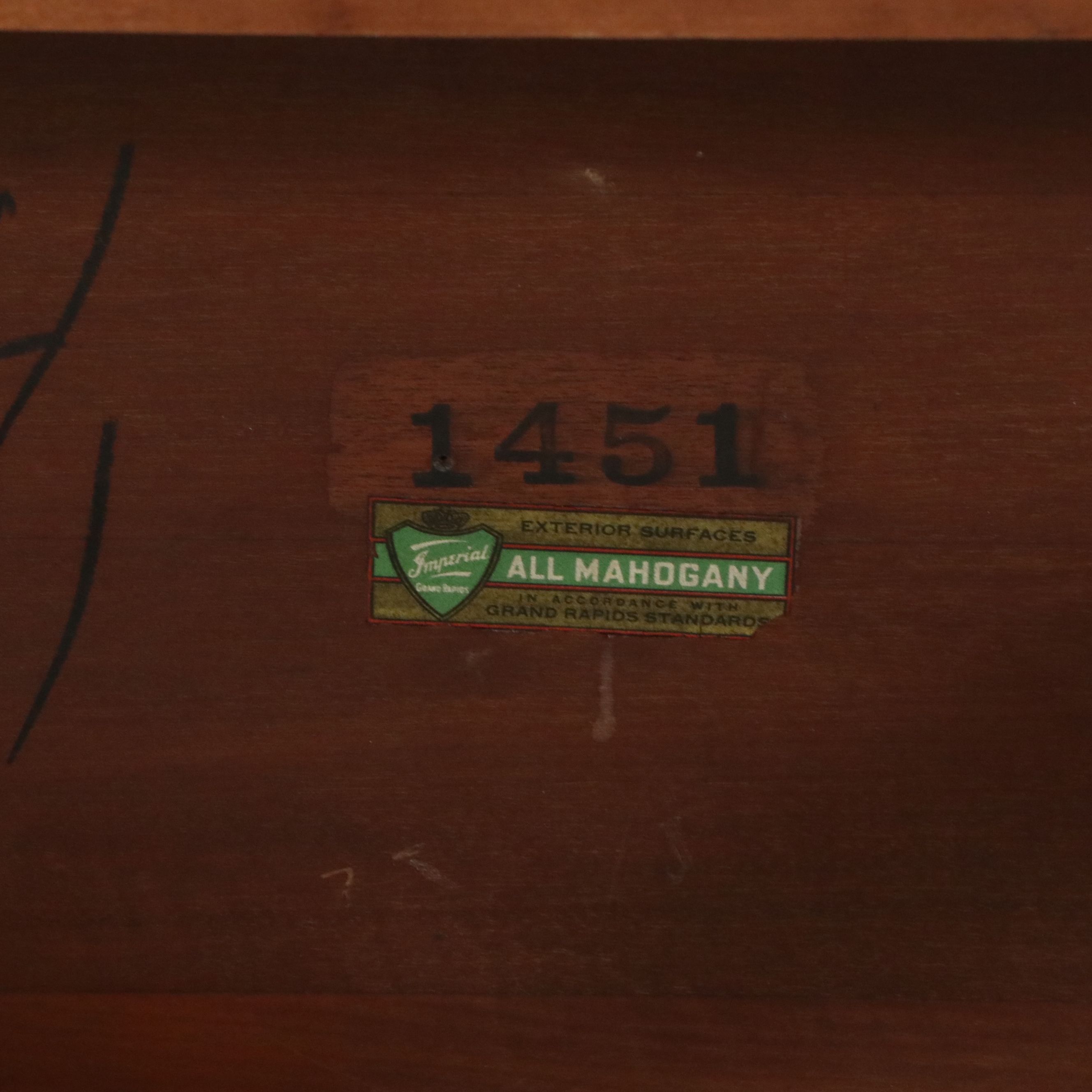 Imperial Furniture Co. Hepplewhite Style Mahogany Demilune Games Table