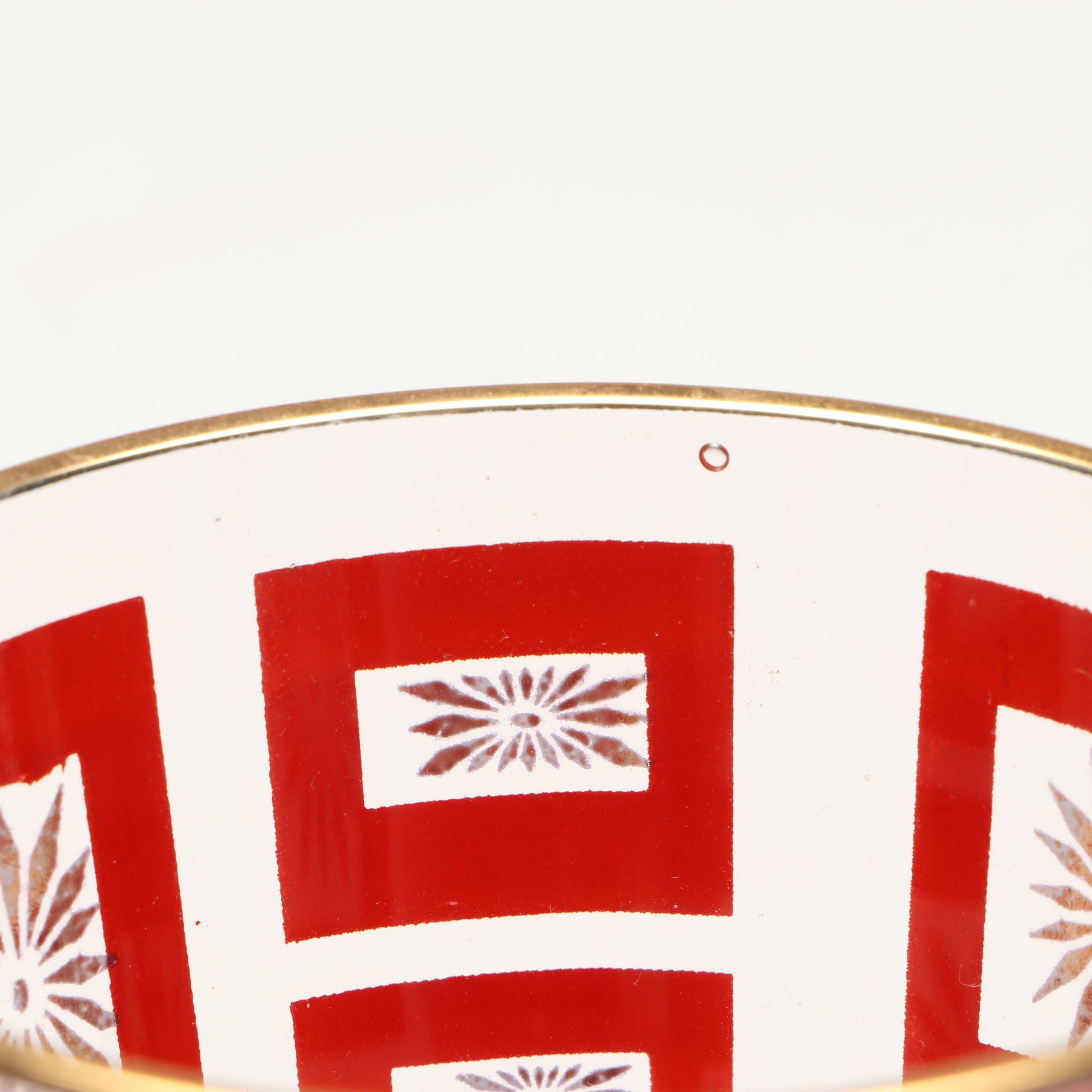 MCM Jeannette "Atomic Starburst" Glass Cocktail Shaker, Pitcher and More Barware