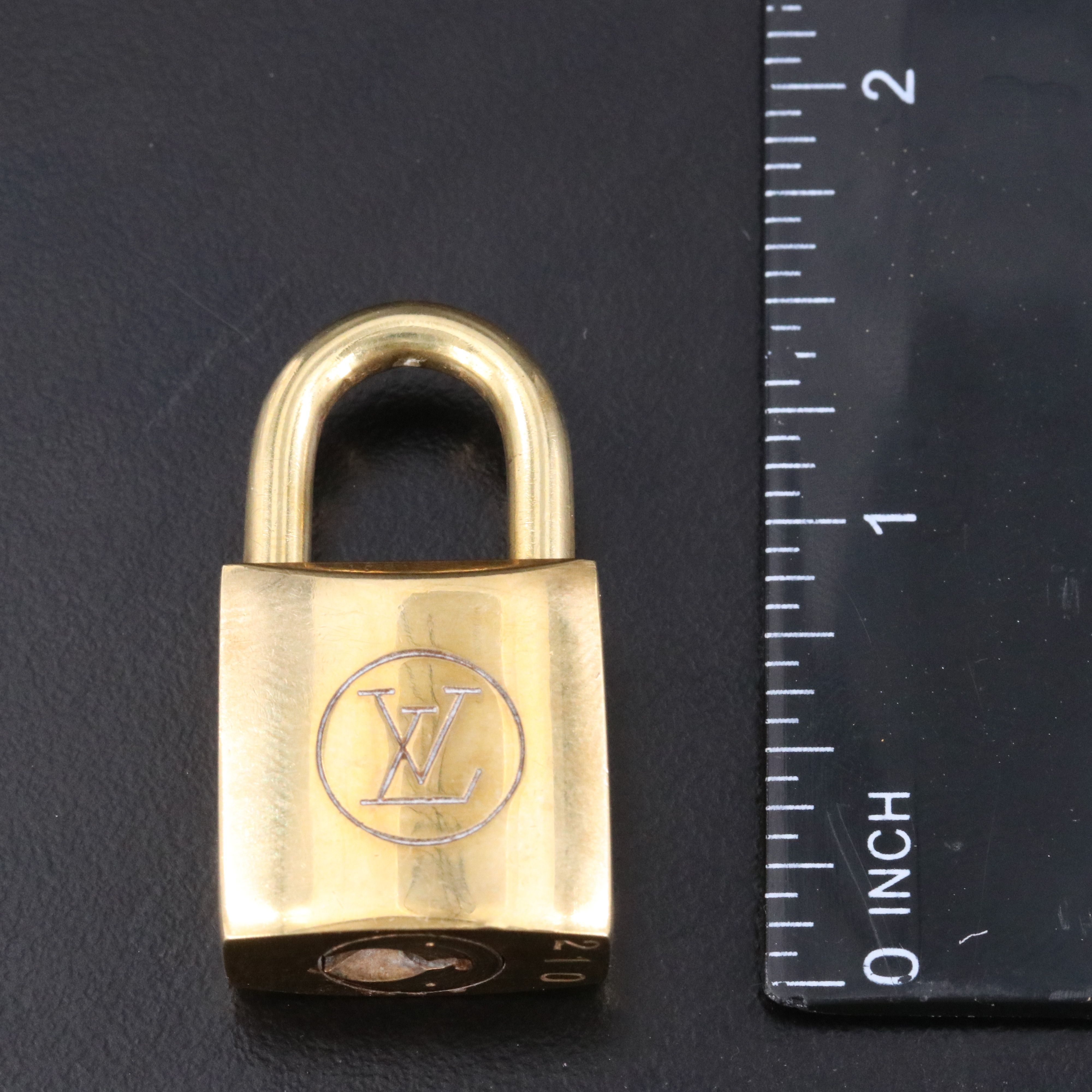 Vintage Louis Vuitton Brass Padlock with Key