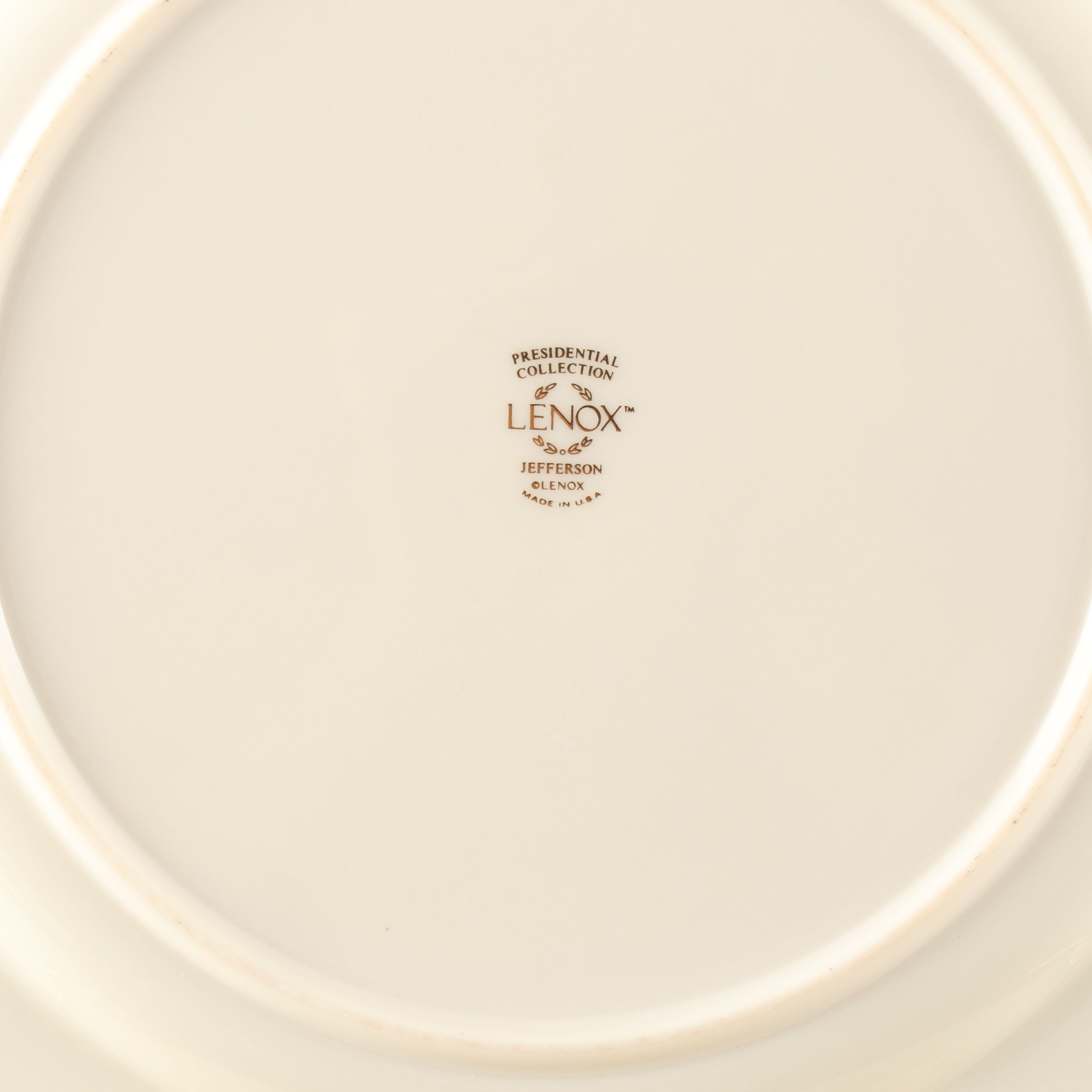 Lenox "Jefferson" Porcelain 5-Piece Place Settings, 1984-2002