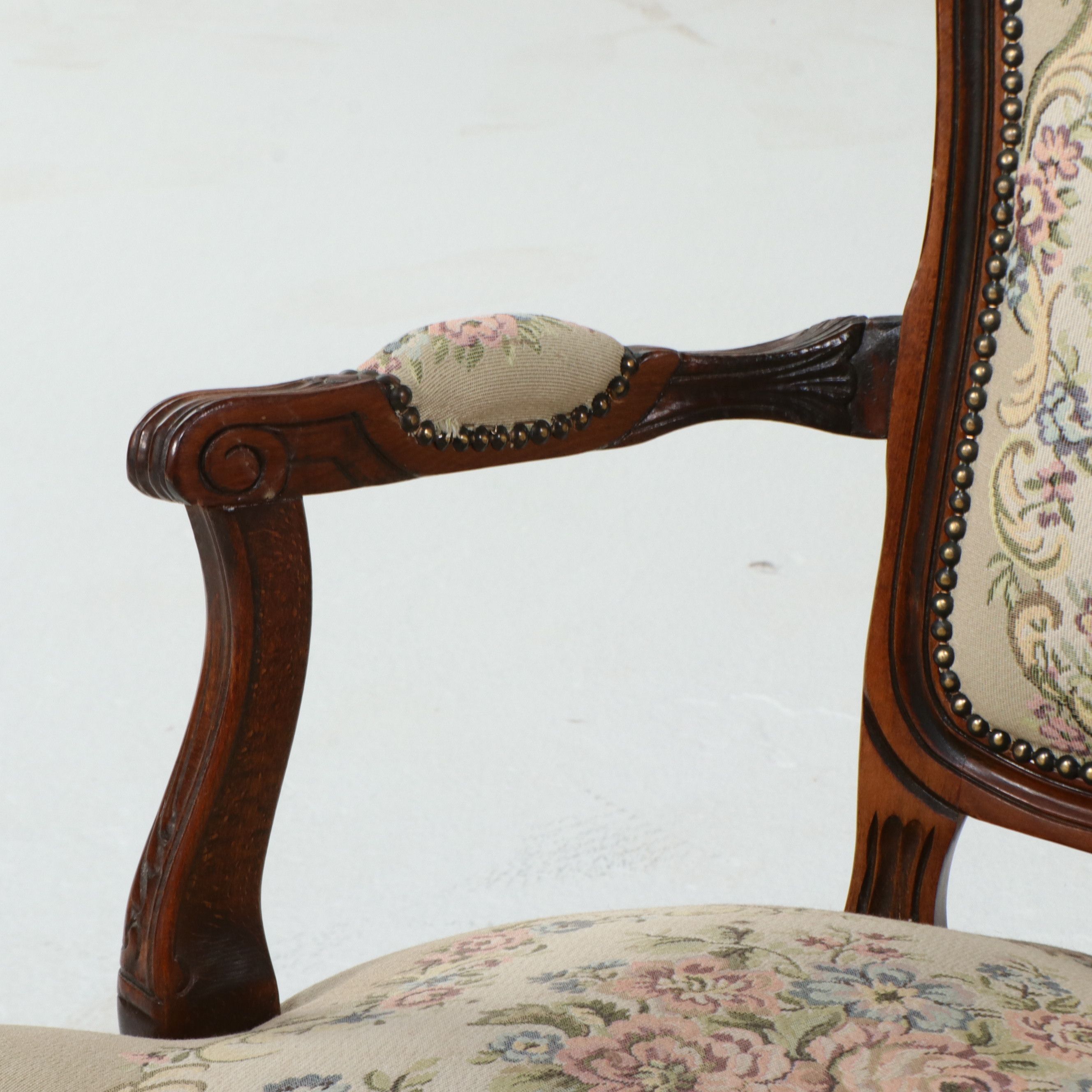 Pair of Italian Louis XV Style Fauteuils, Late 20th Century