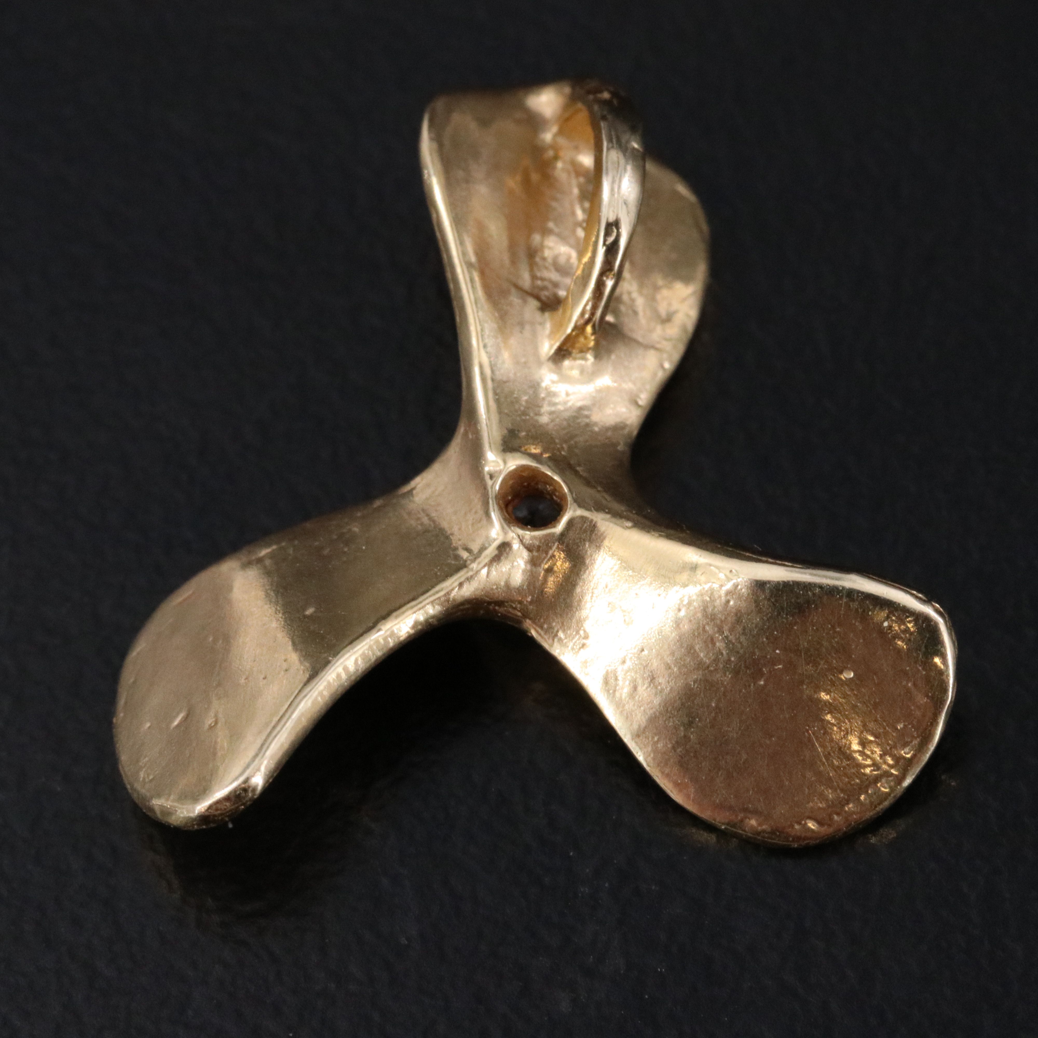 14K Diamond Pinwheel Pendant