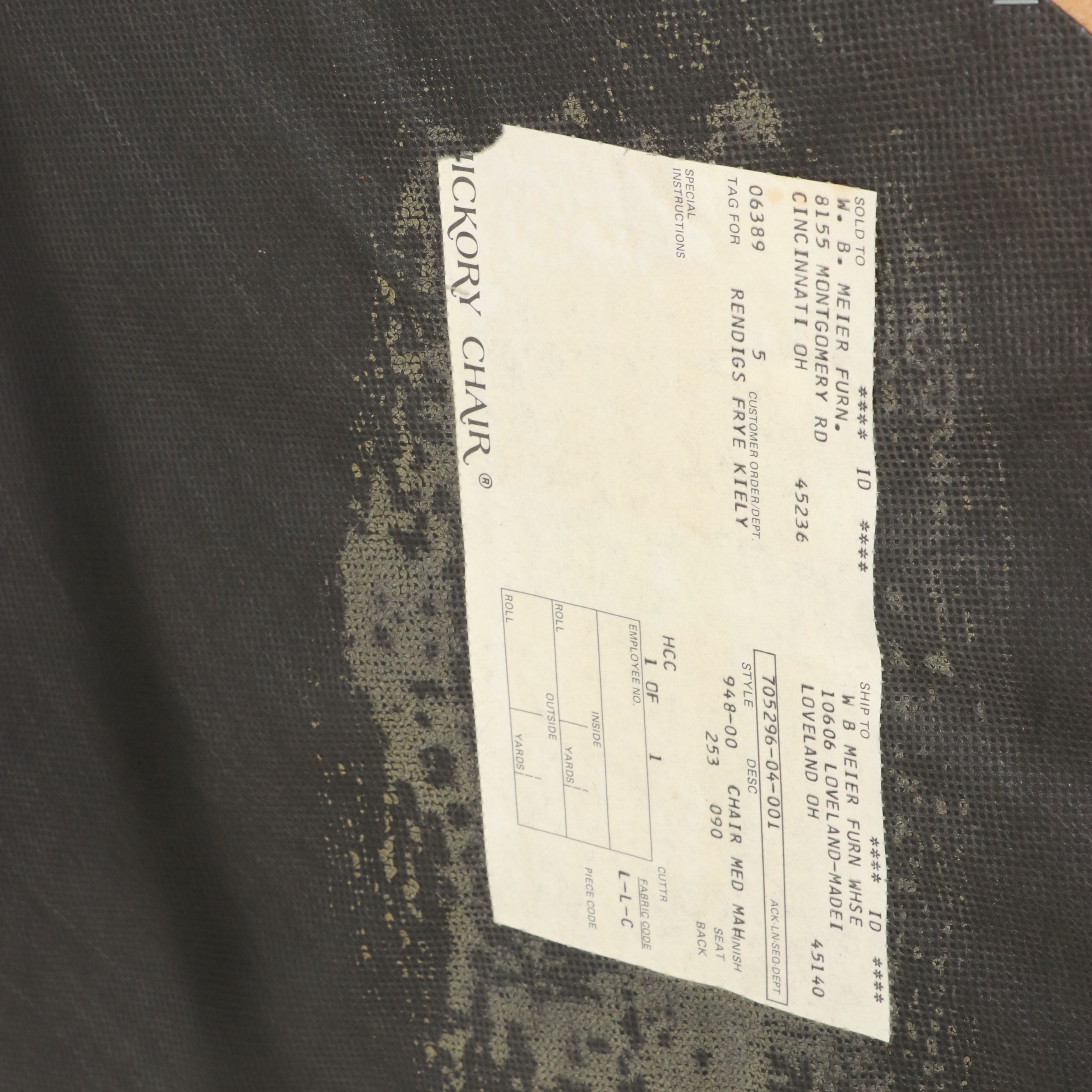 Hickory Chair Regency Style Bamboo Carved Mahogany and Leather Armchair