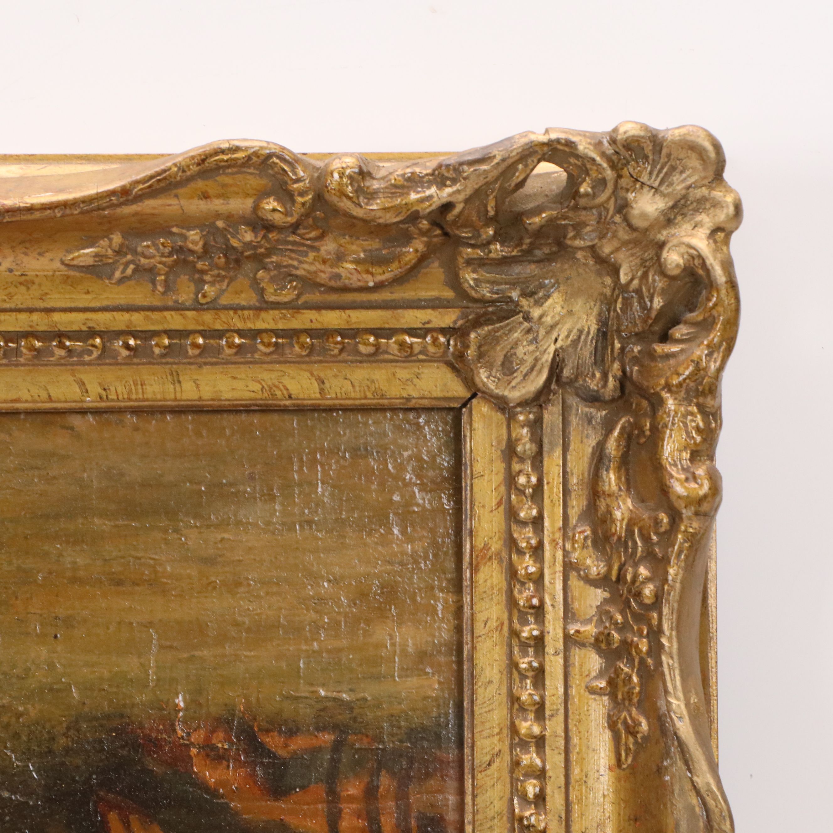 Oil Painting of Wounded Soldier, 19th Century