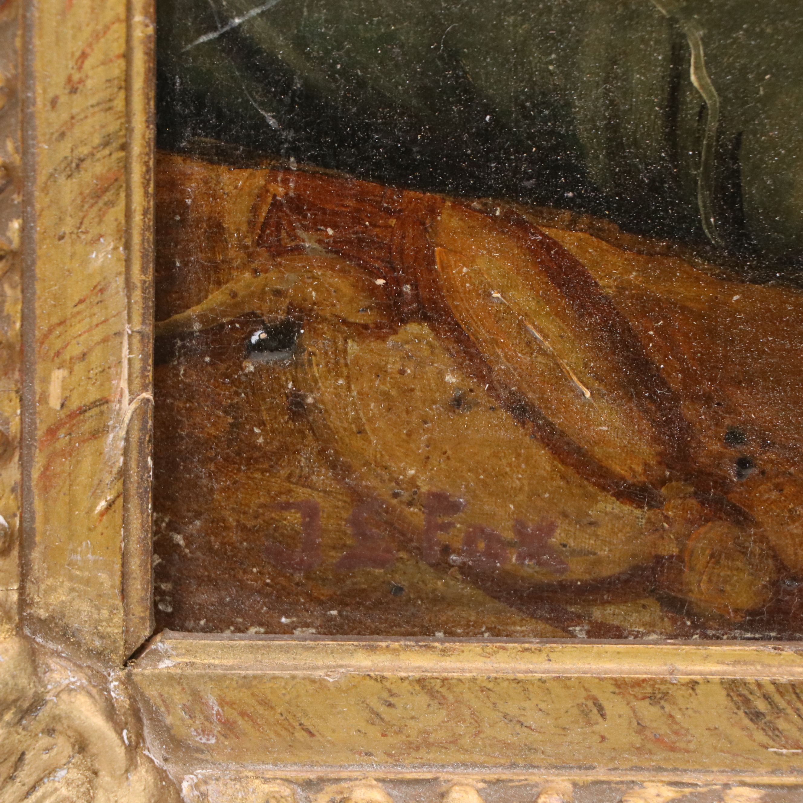 Oil Painting of Wounded Soldier, 19th Century