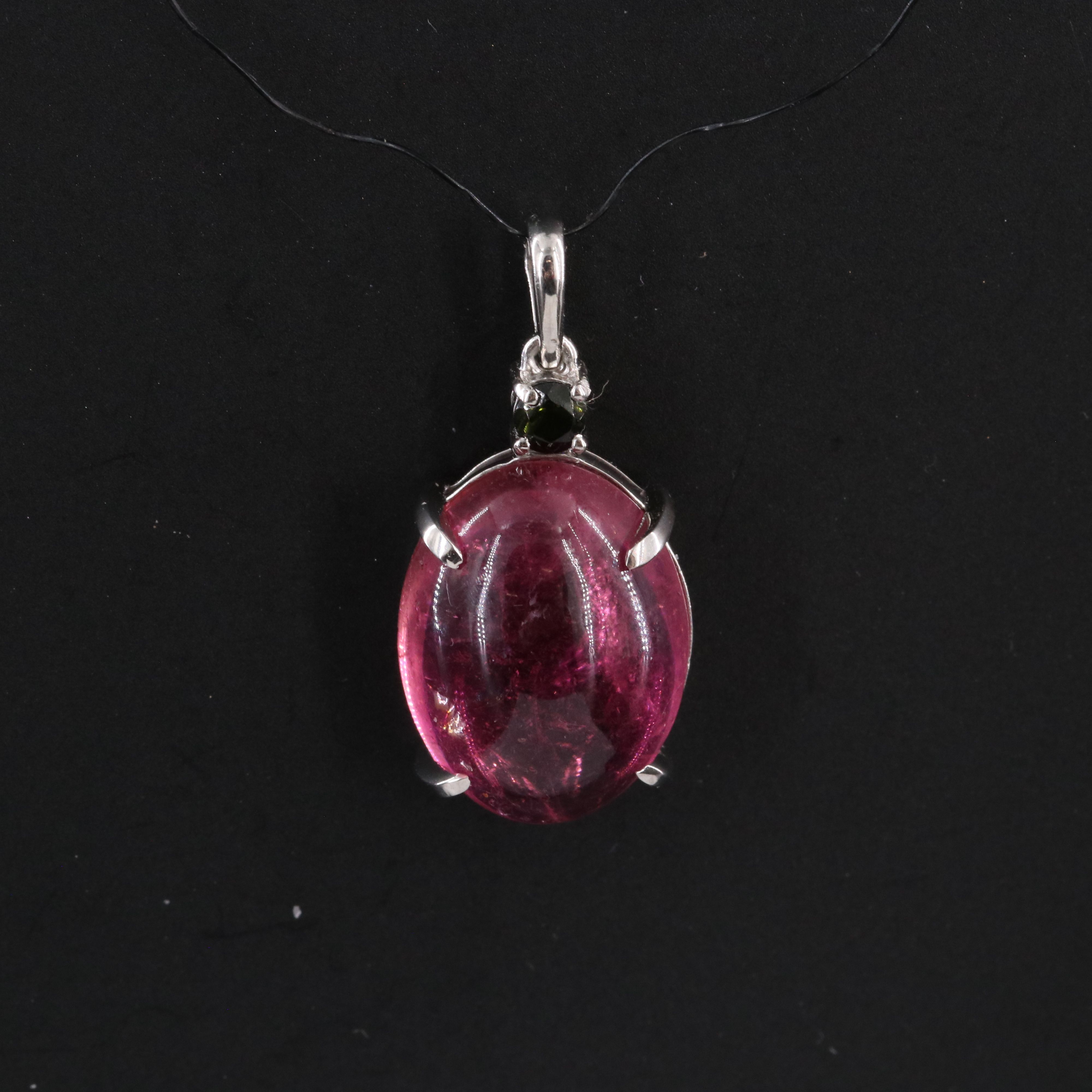 Platinum Tourmaline Pendant with 10.16 CT Center