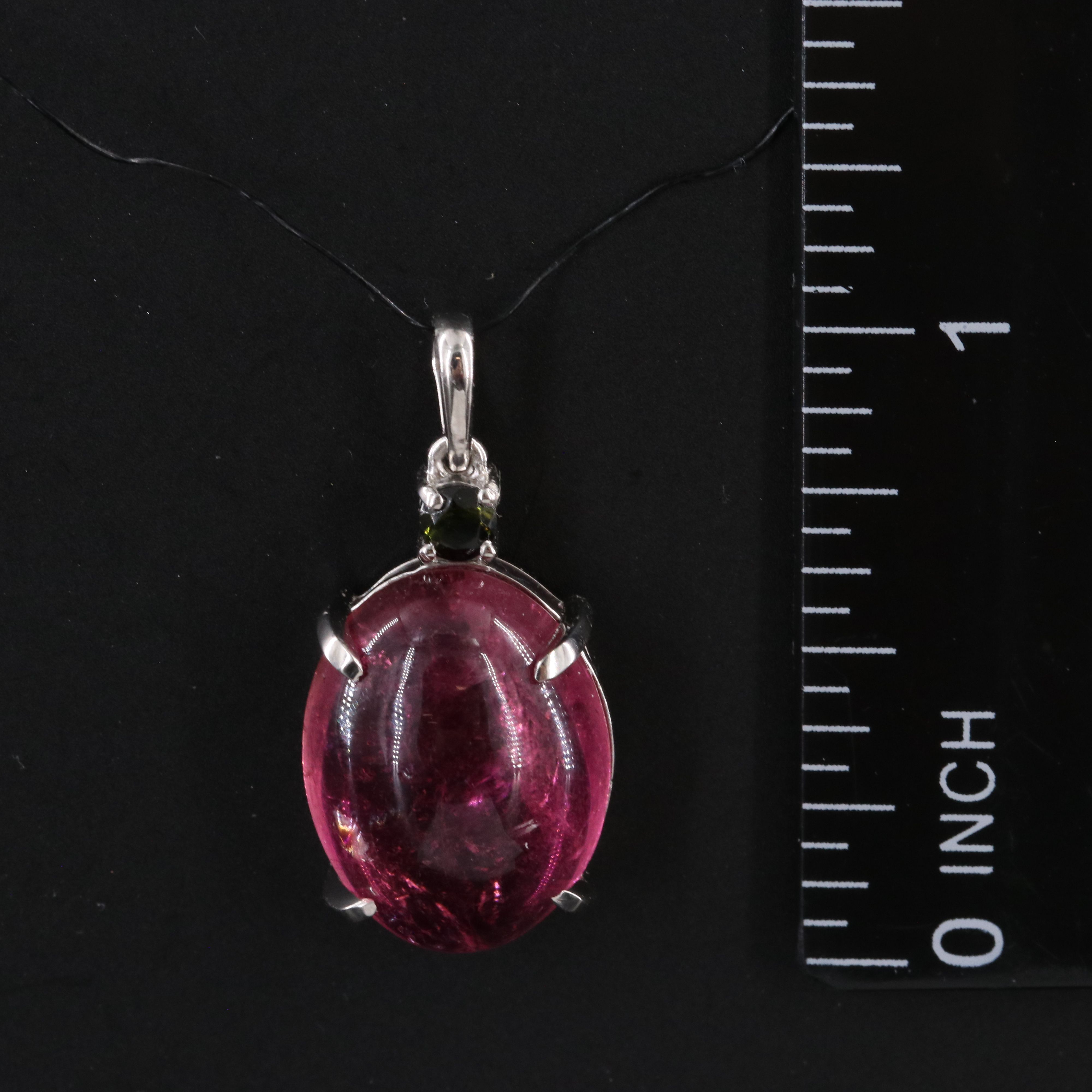 Platinum Tourmaline Pendant with 10.16 CT Center