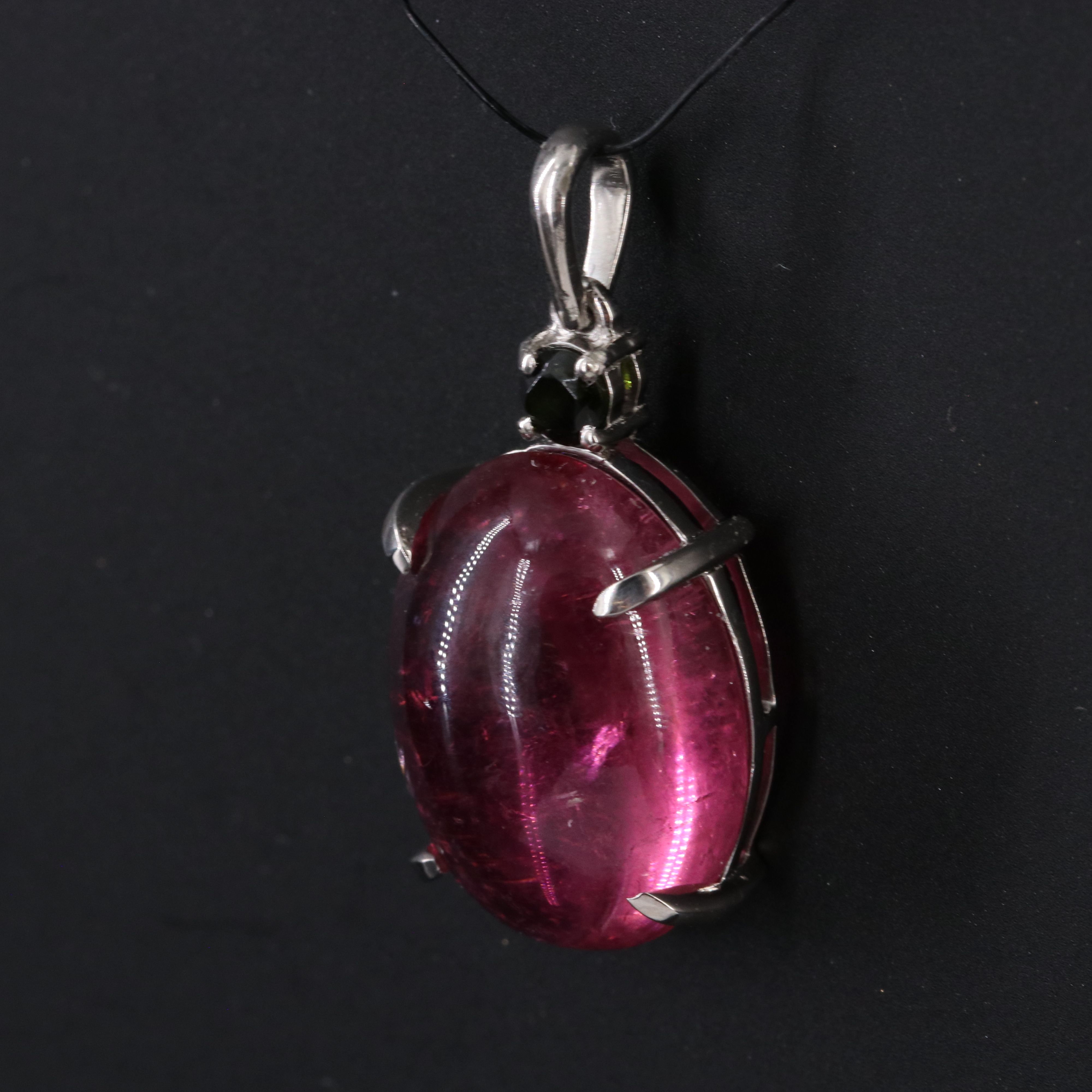 Platinum Tourmaline Pendant with 10.16 CT Center