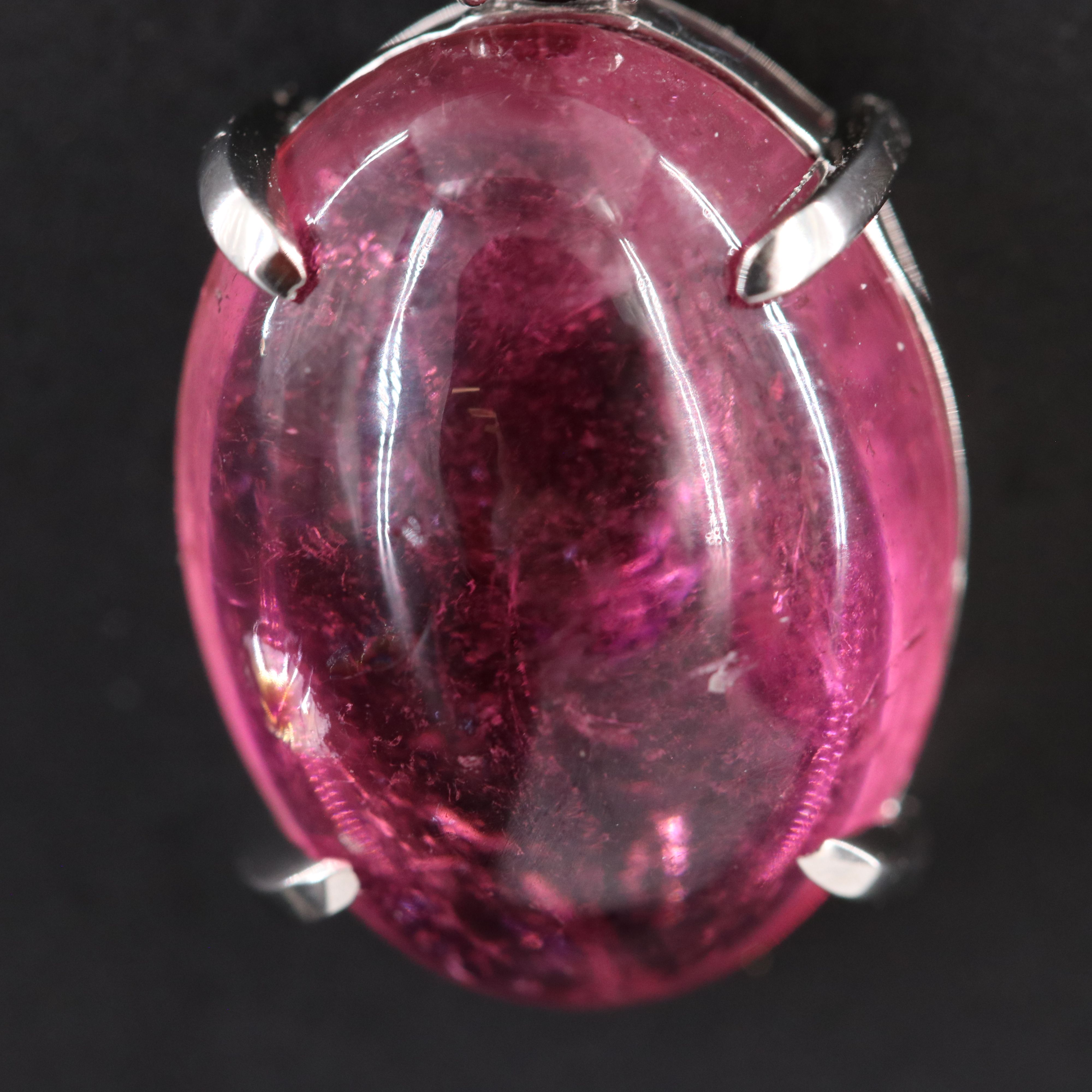 Platinum Tourmaline Pendant with 10.16 CT Center