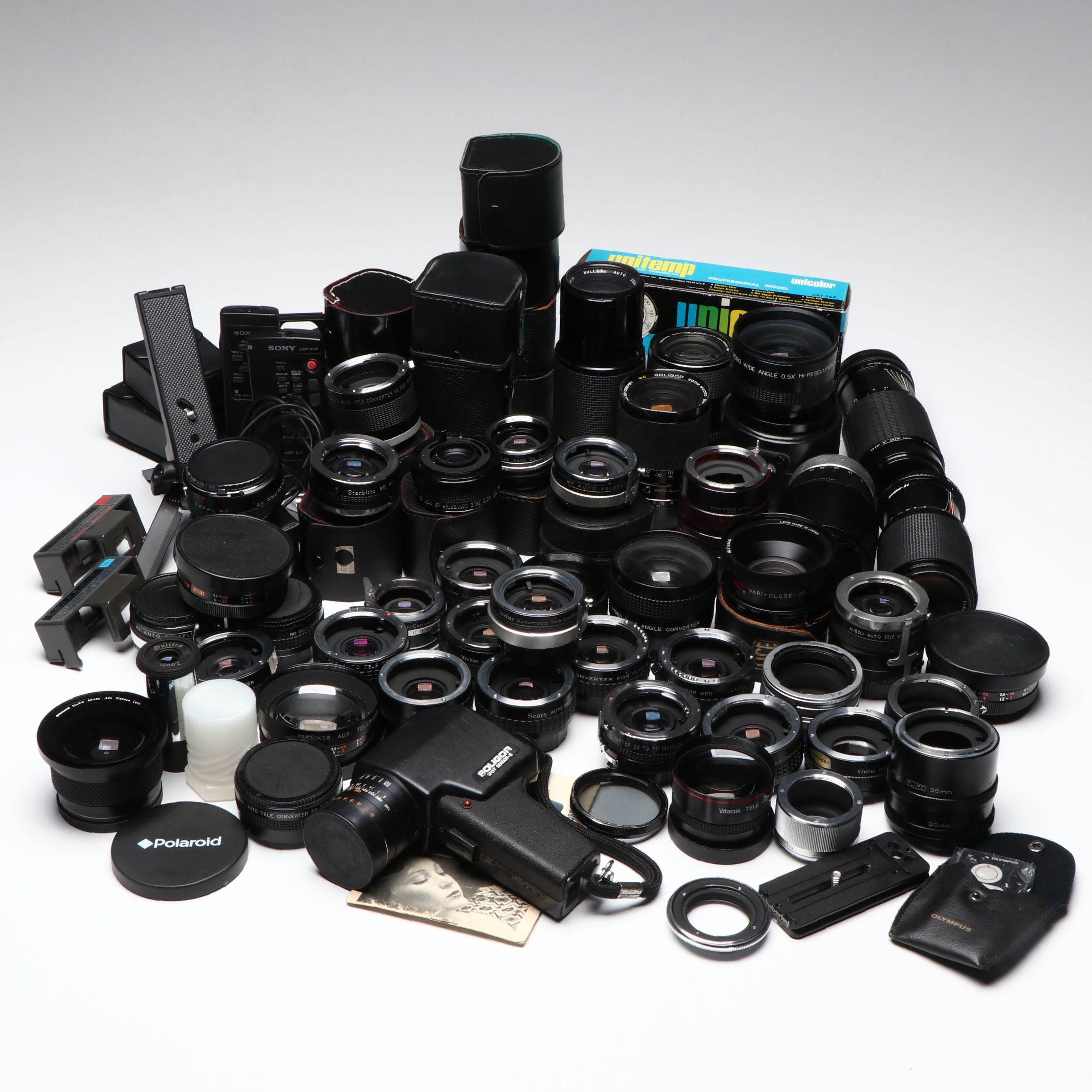 Minolta, Vivitar, Polaroid and More Camera Lenses, Late  20th/Early 21st C.