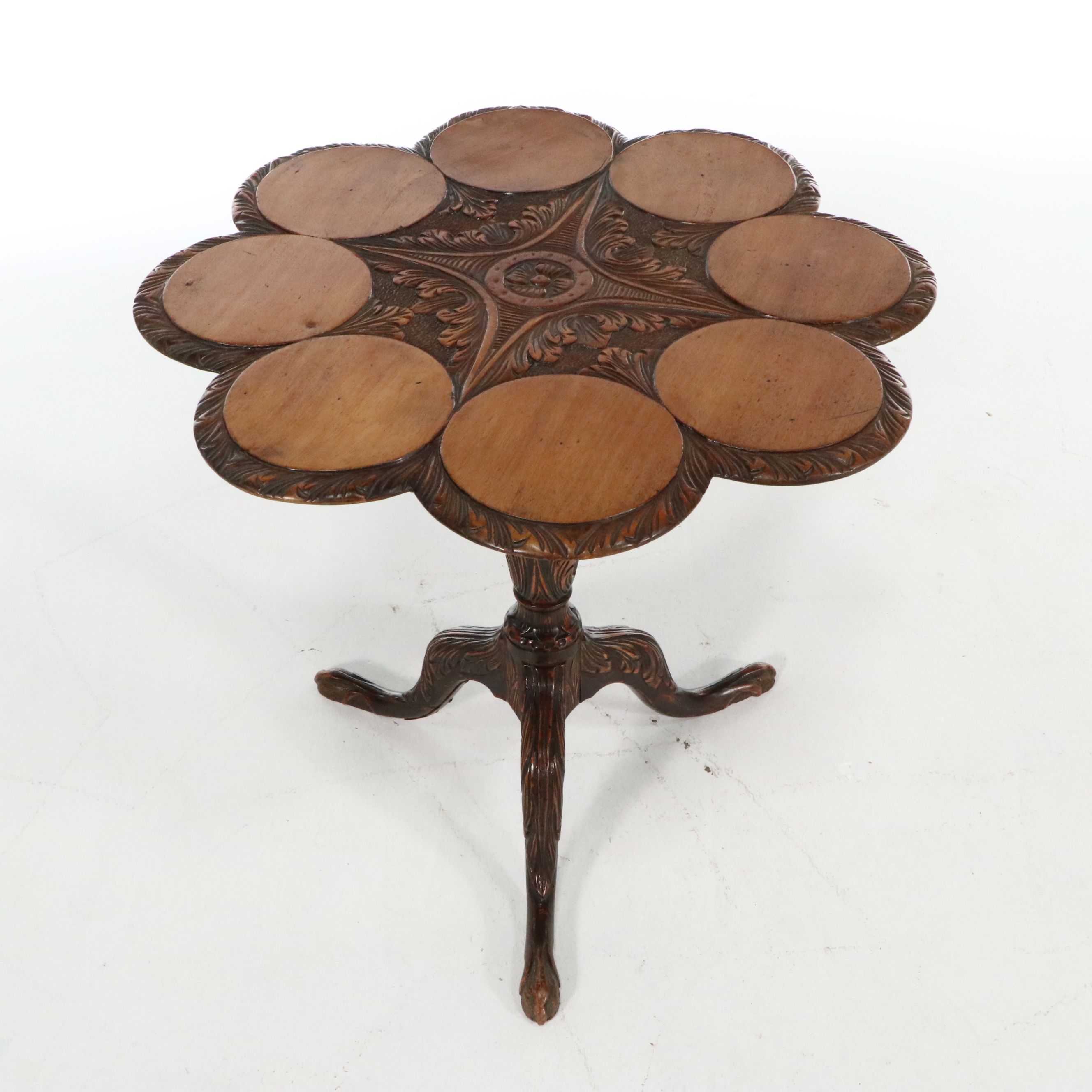 Carved Wooden Tea Table
