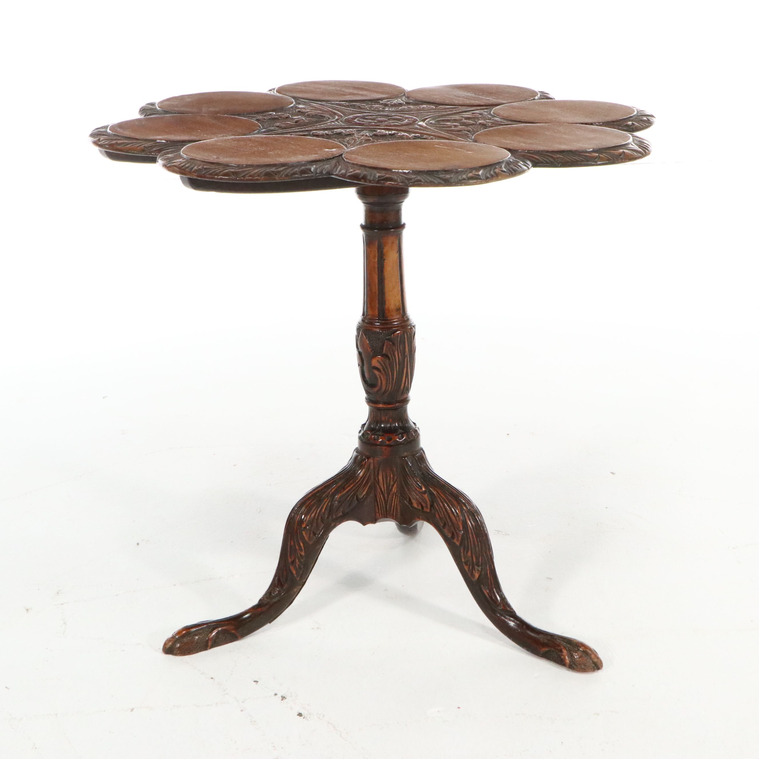 Carved Wooden Tea Table