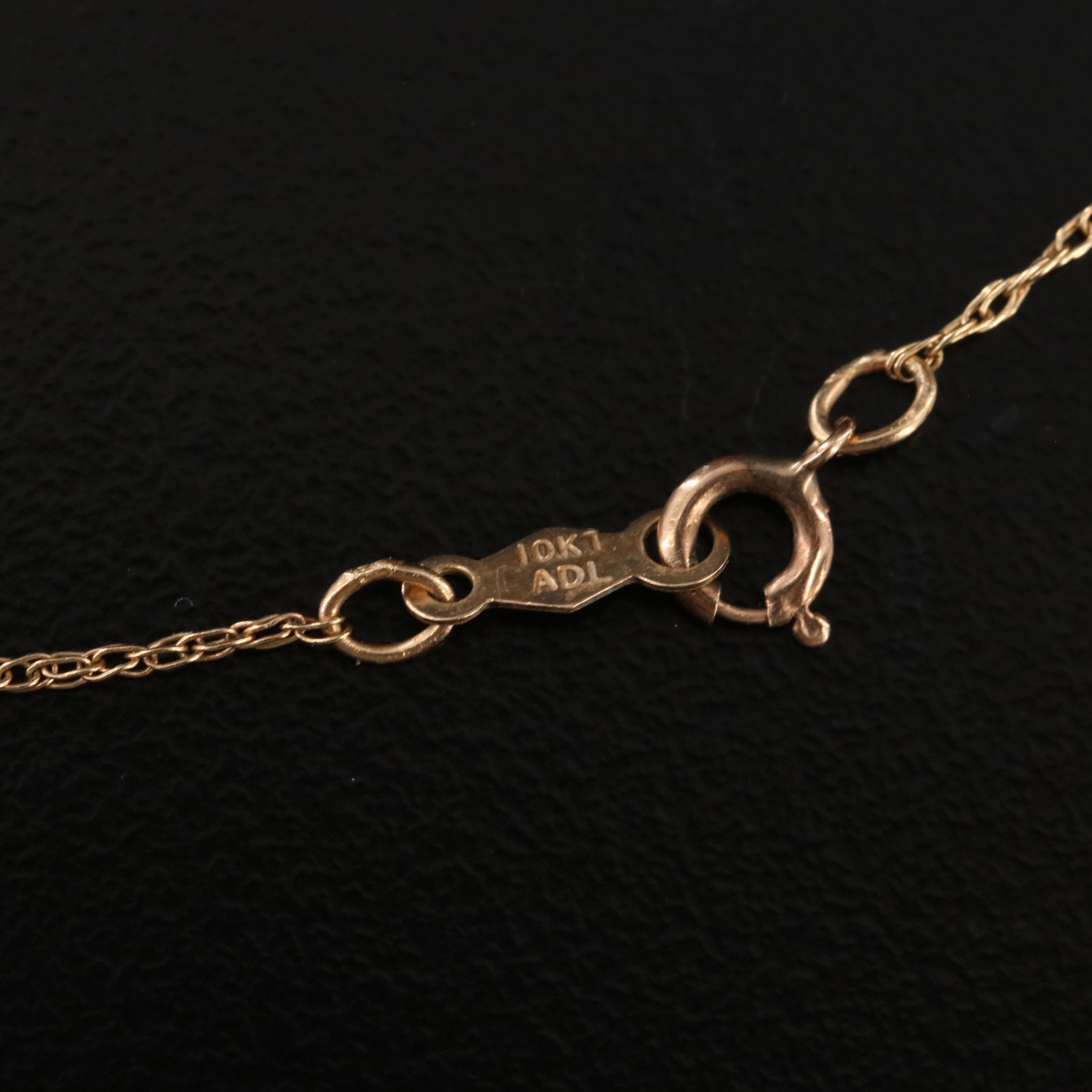 10K Ruby and Diamond Pendant Necklace