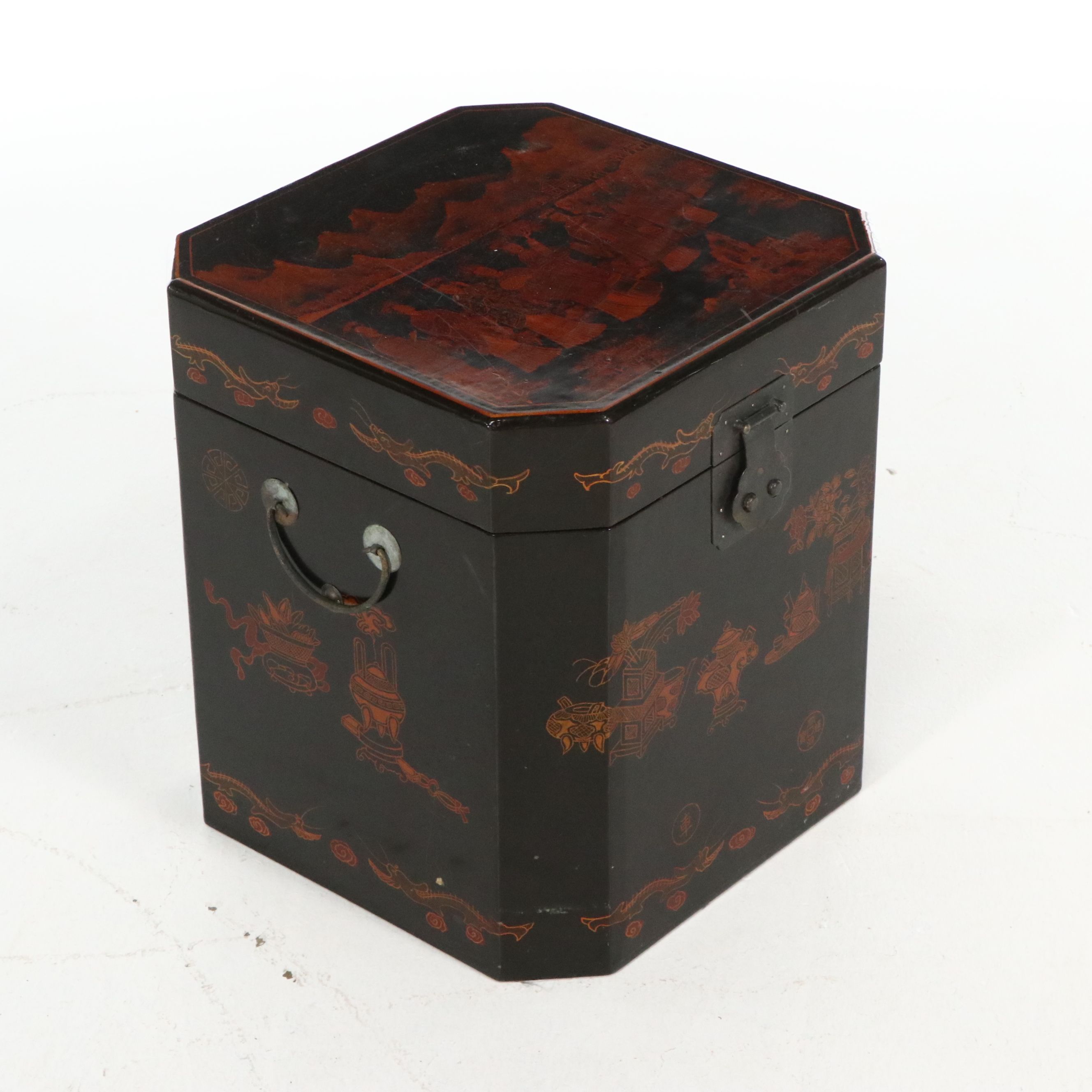 Chinese Lacquered Chest, 19th Century